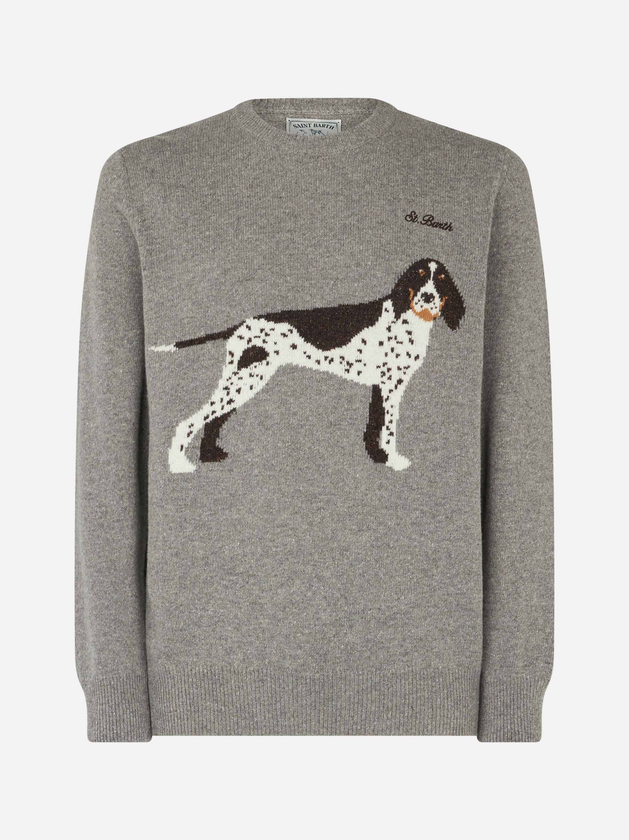 Maglia Heron donegal cane jacquard grigio - Image 4