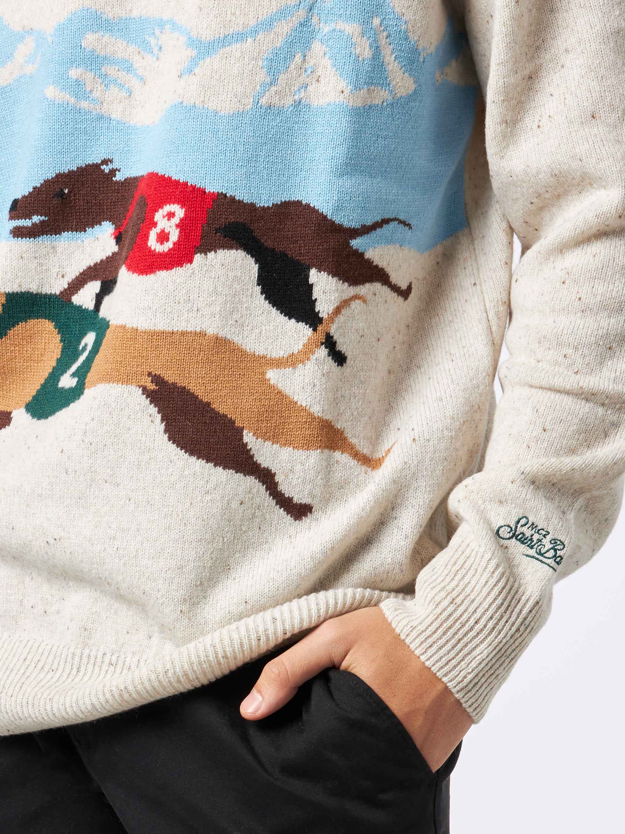 Maglia Heron donegal cartolina St. Moritz bianco - Image 2