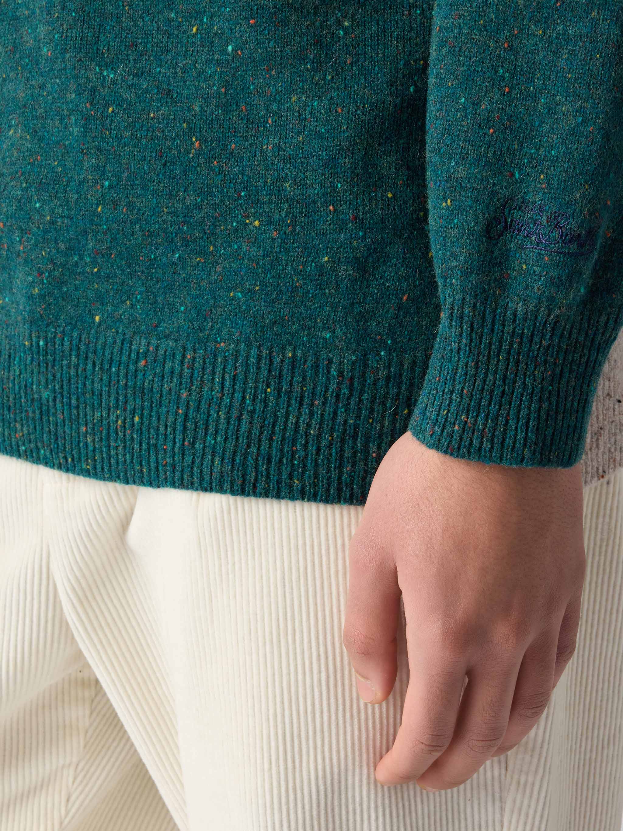 Maglione girocollo Heron in donegal con jacquard cartolina St. Moritz - Image 4