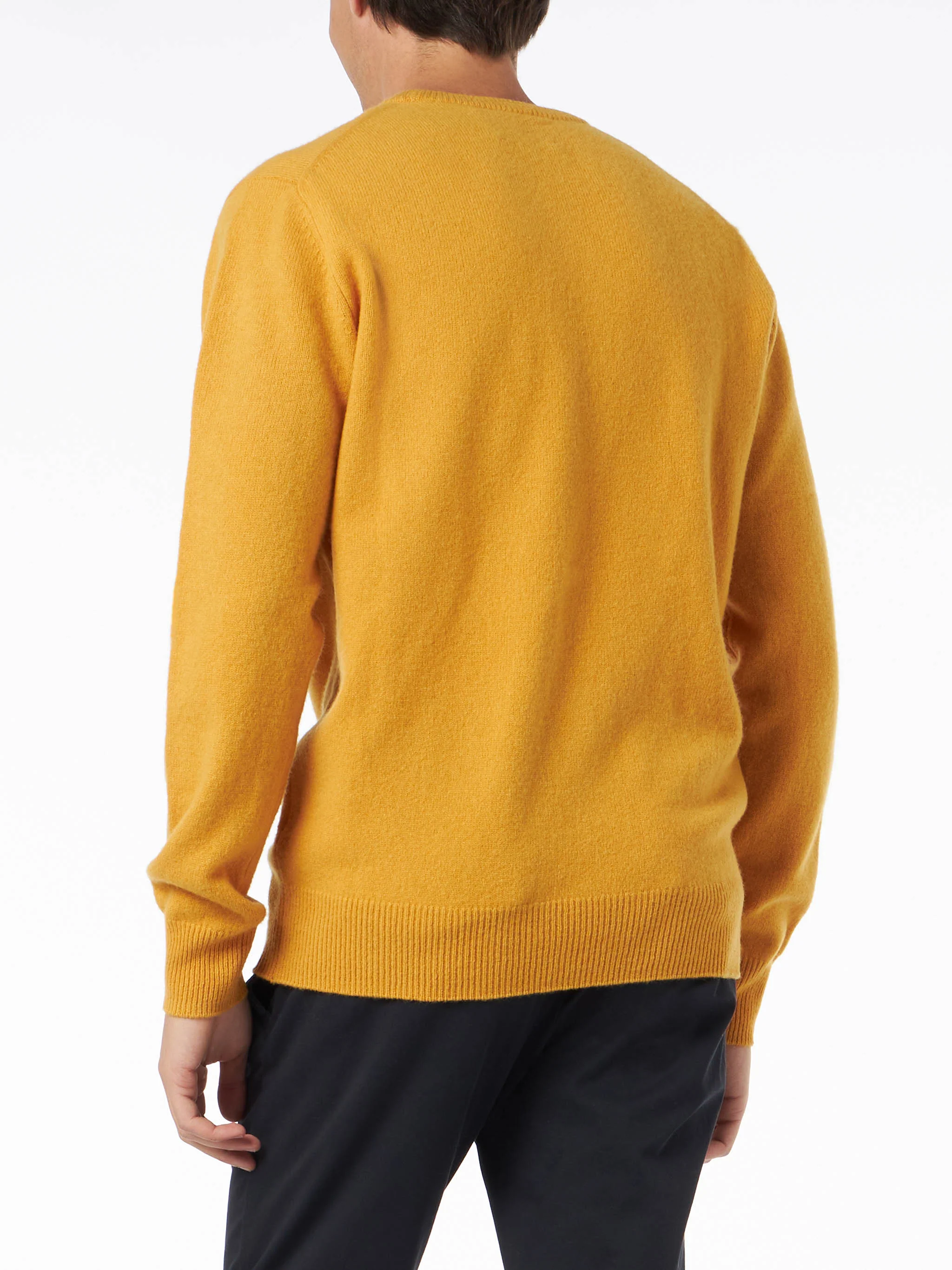 Maglione Regent in lambswool giallo ocra - Image 3