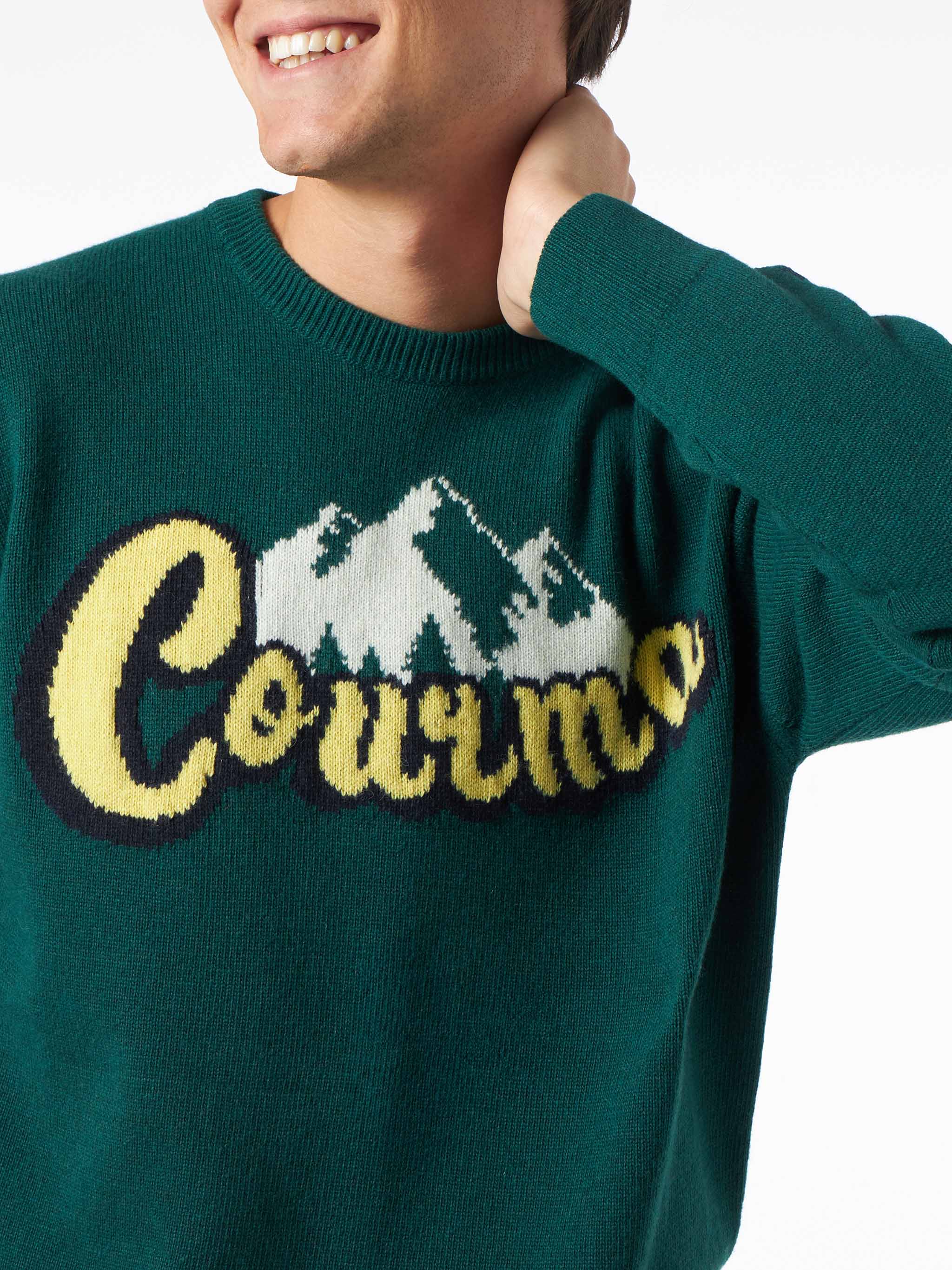 Maglia Heron montagne Courma jacquard verde - Image 2