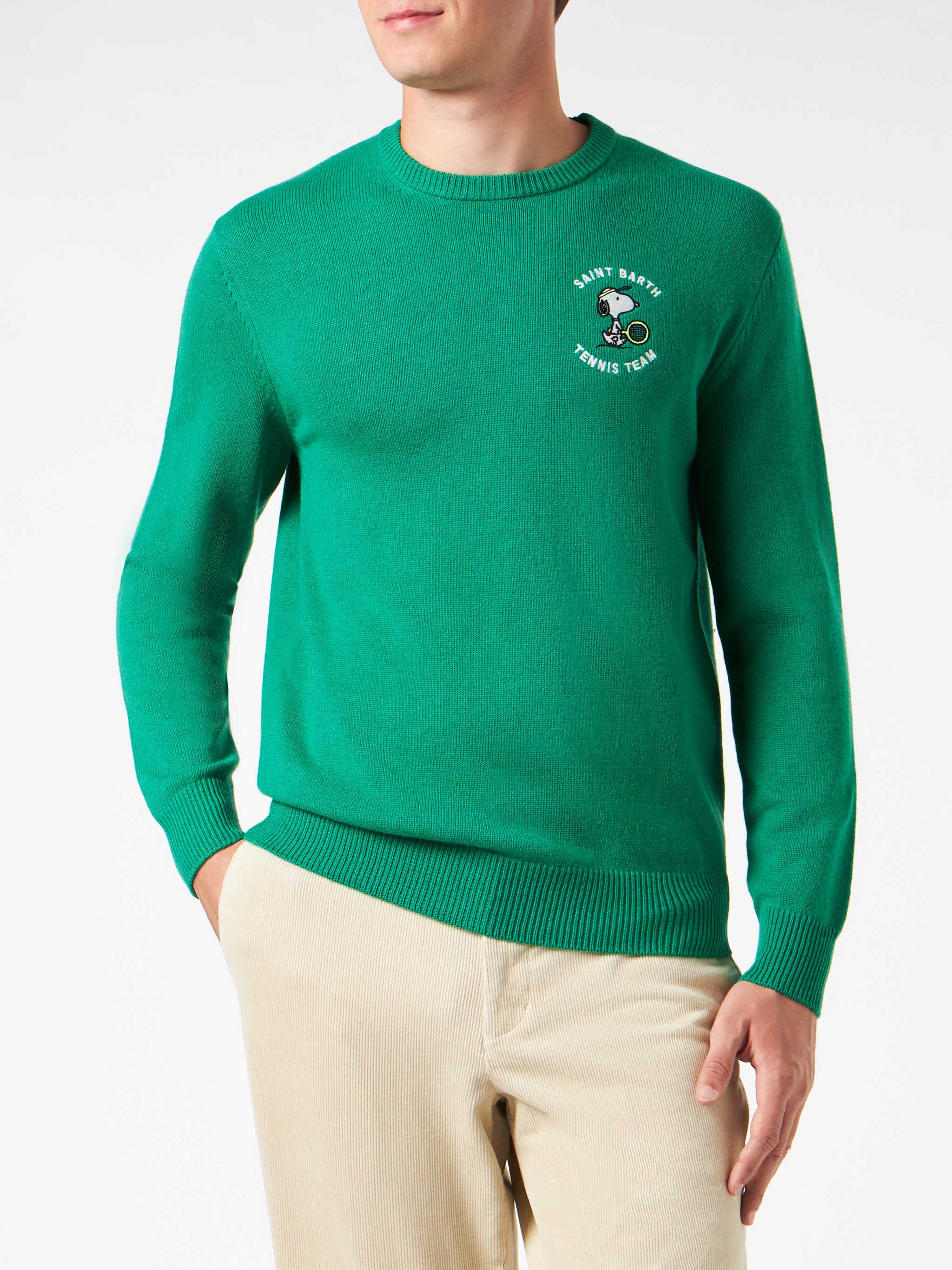 Maglia Heron Snoopy tennis jacquard verde | Special Edition - Image 2