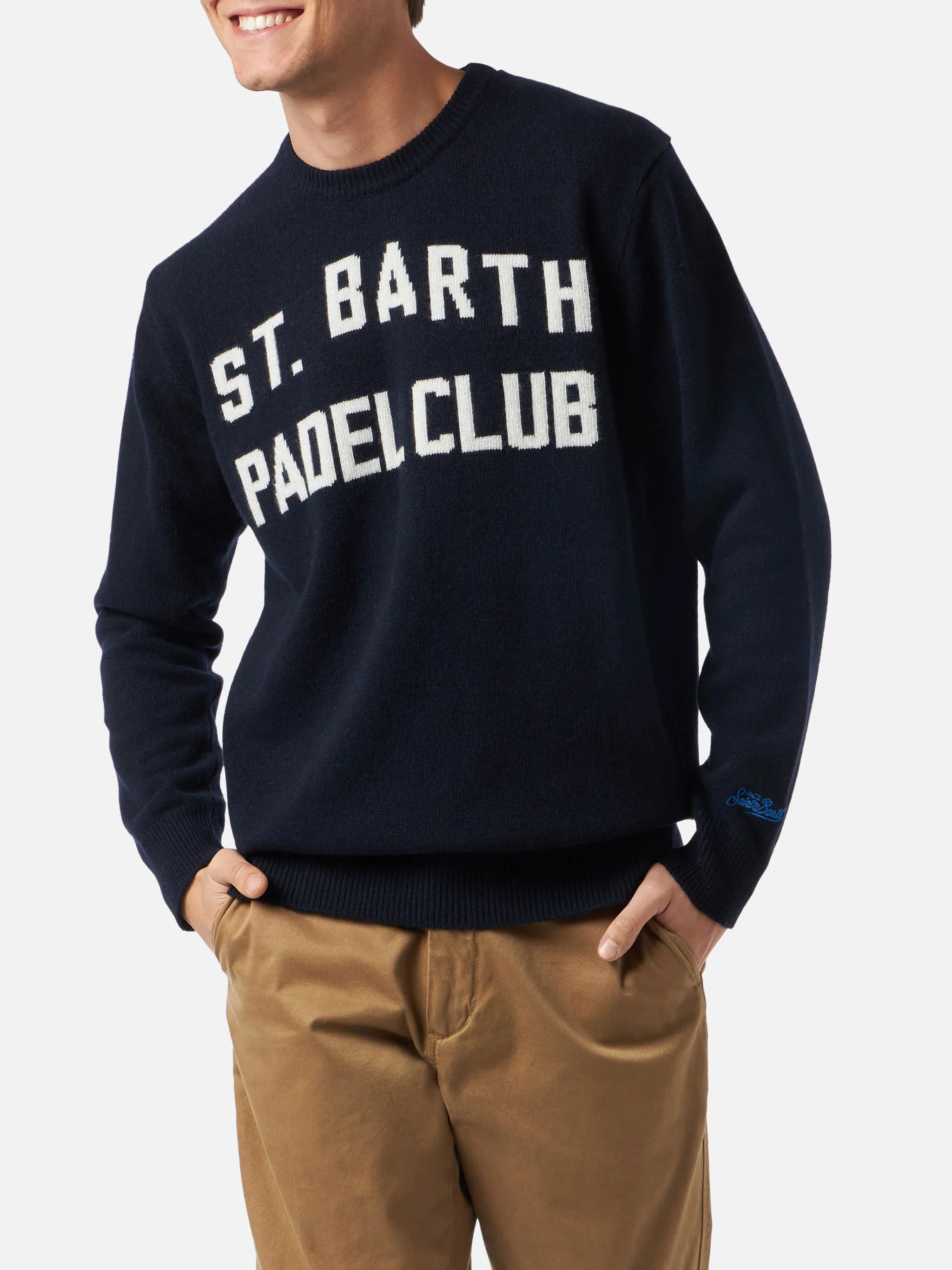 Maglione girocollo con jacquard St. Barth Padel Club - Image 2