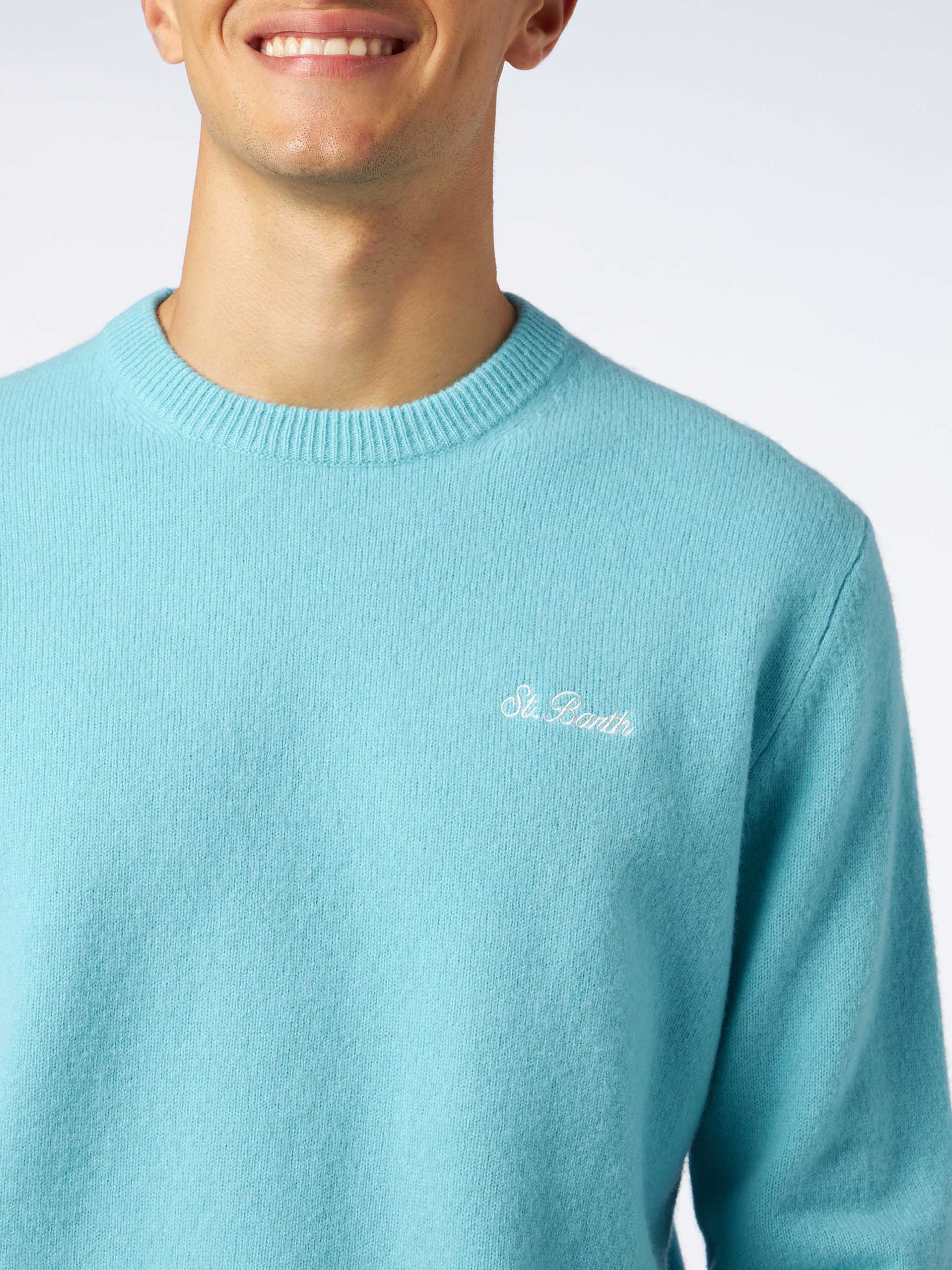 Maglione Regent in lambswool verde acqua - Image 2