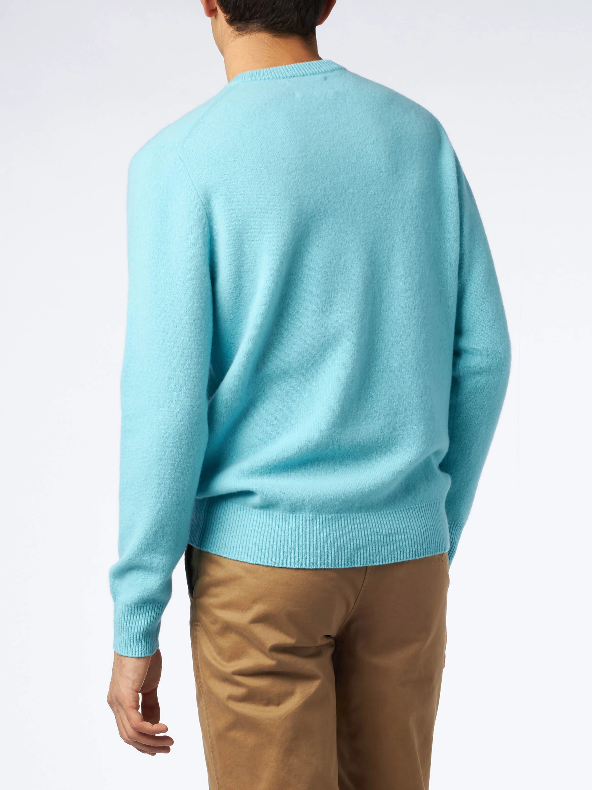 Maglione Regent in lambswool verde acqua - Image 3