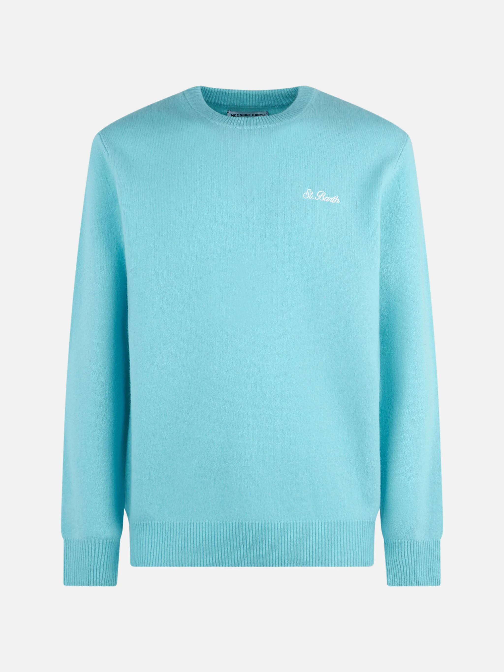 Maglione Regent in lambswool verde acqua - Image 4