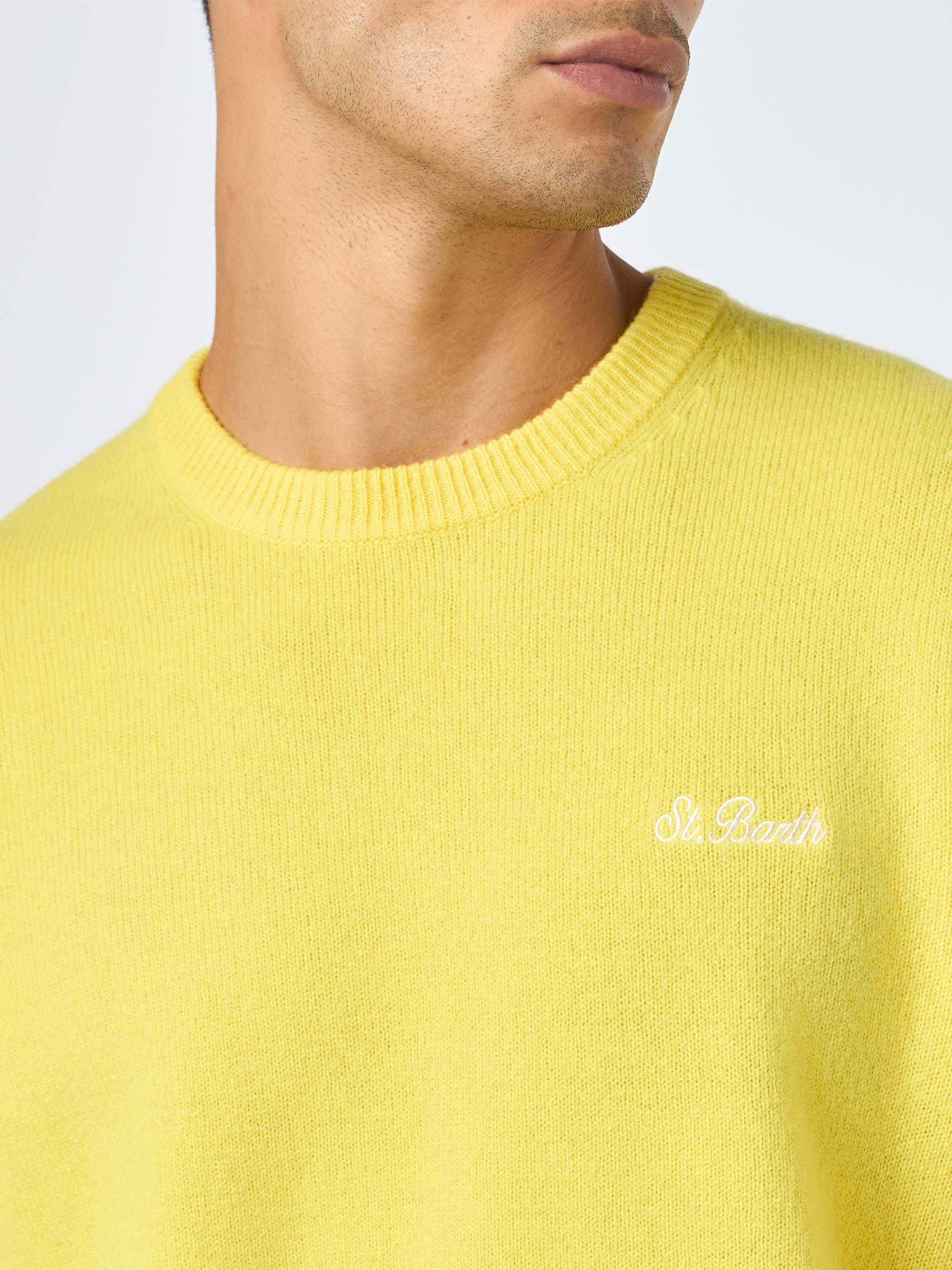 Maglione Regent in lambswool giallo - Image 3