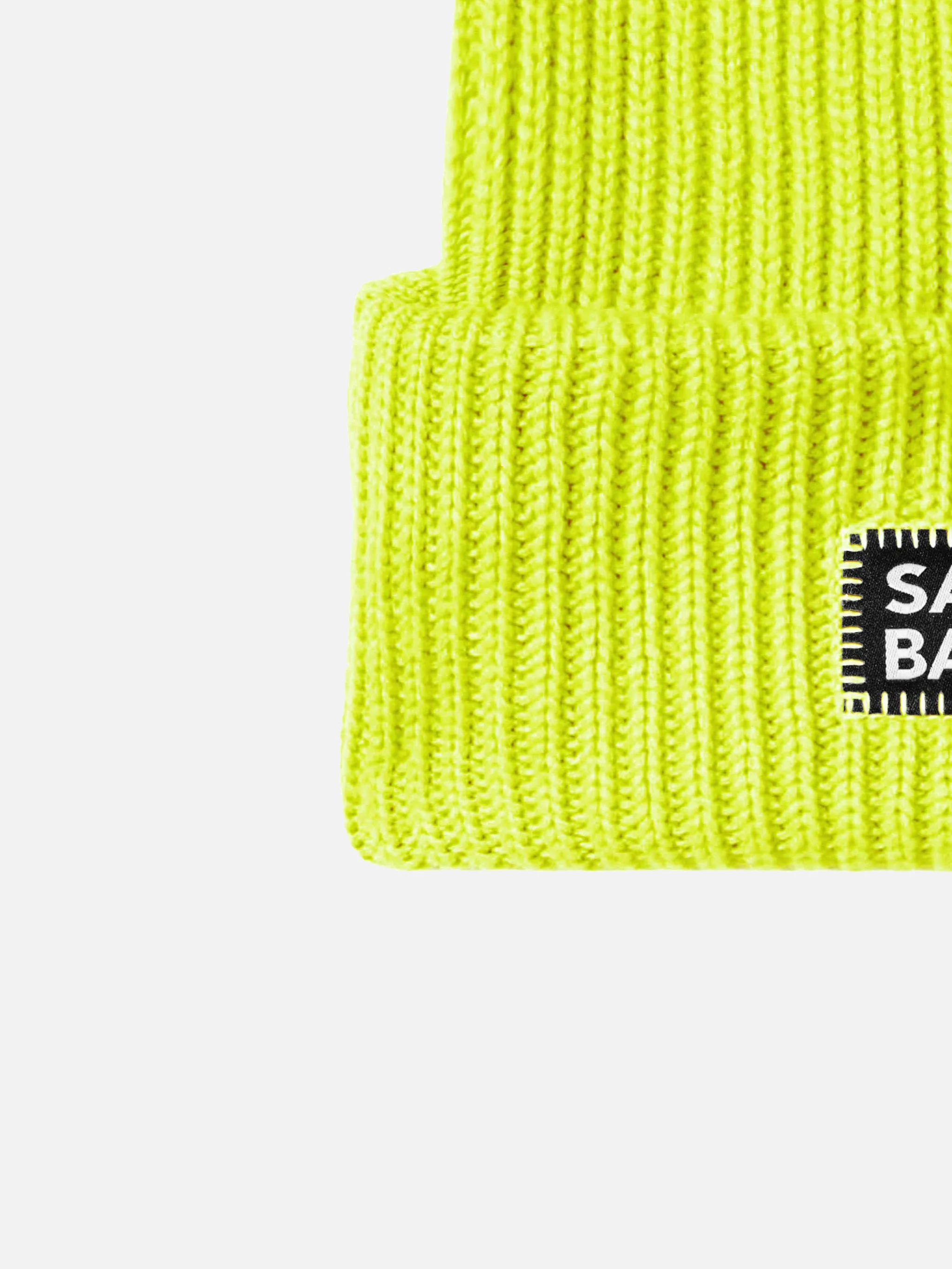 Berretto da uomo in maglia giallo fluo - Image 2