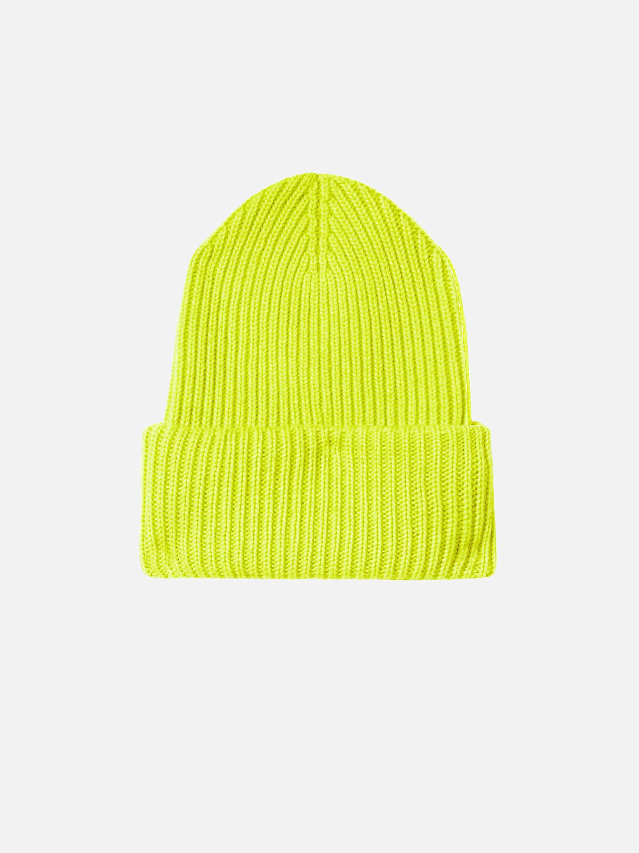 Berretto da uomo in maglia giallo fluo - Image 3