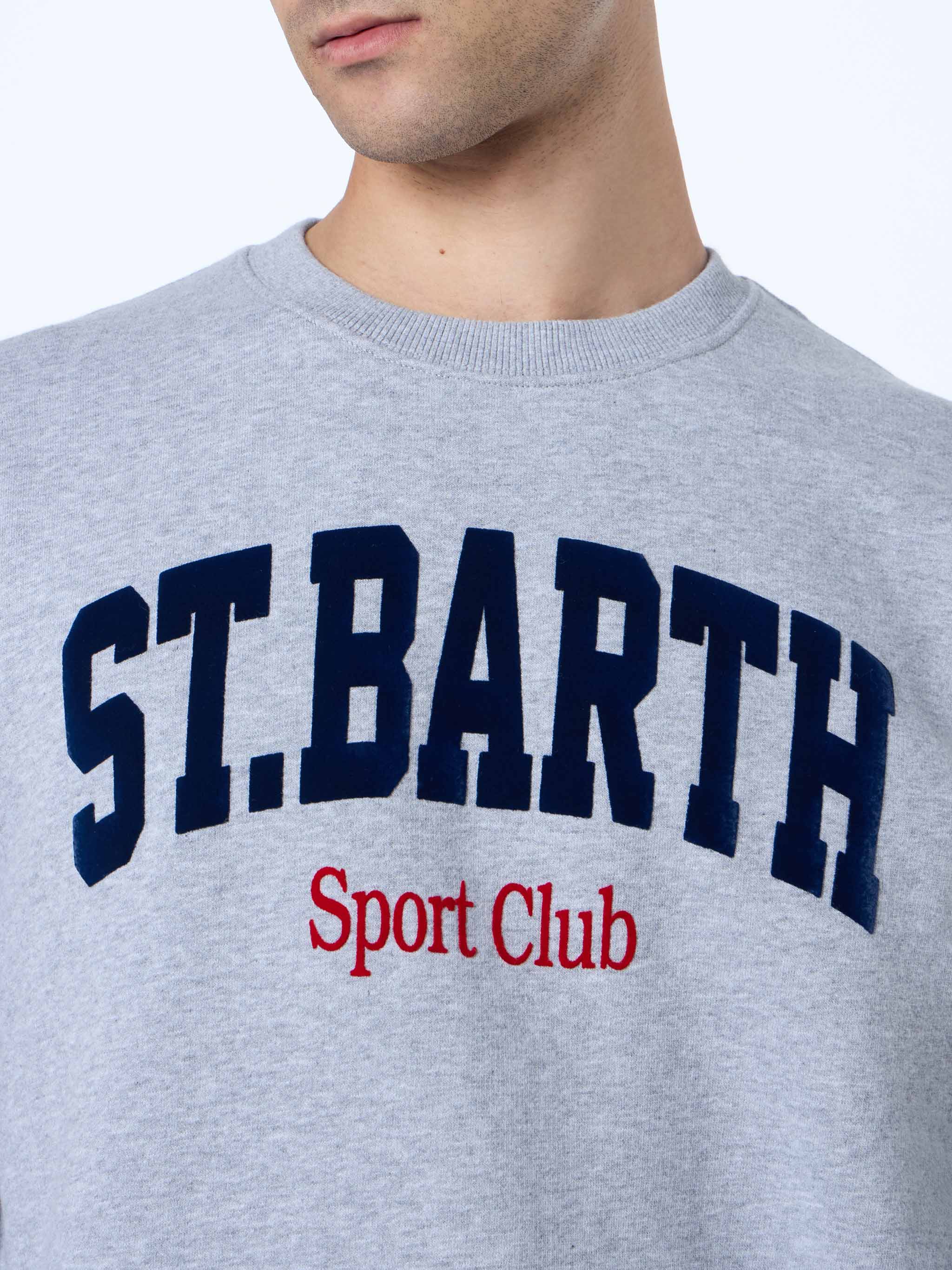 Felpa Soho stampa St. Barth sport club grigio mélange - Image 2