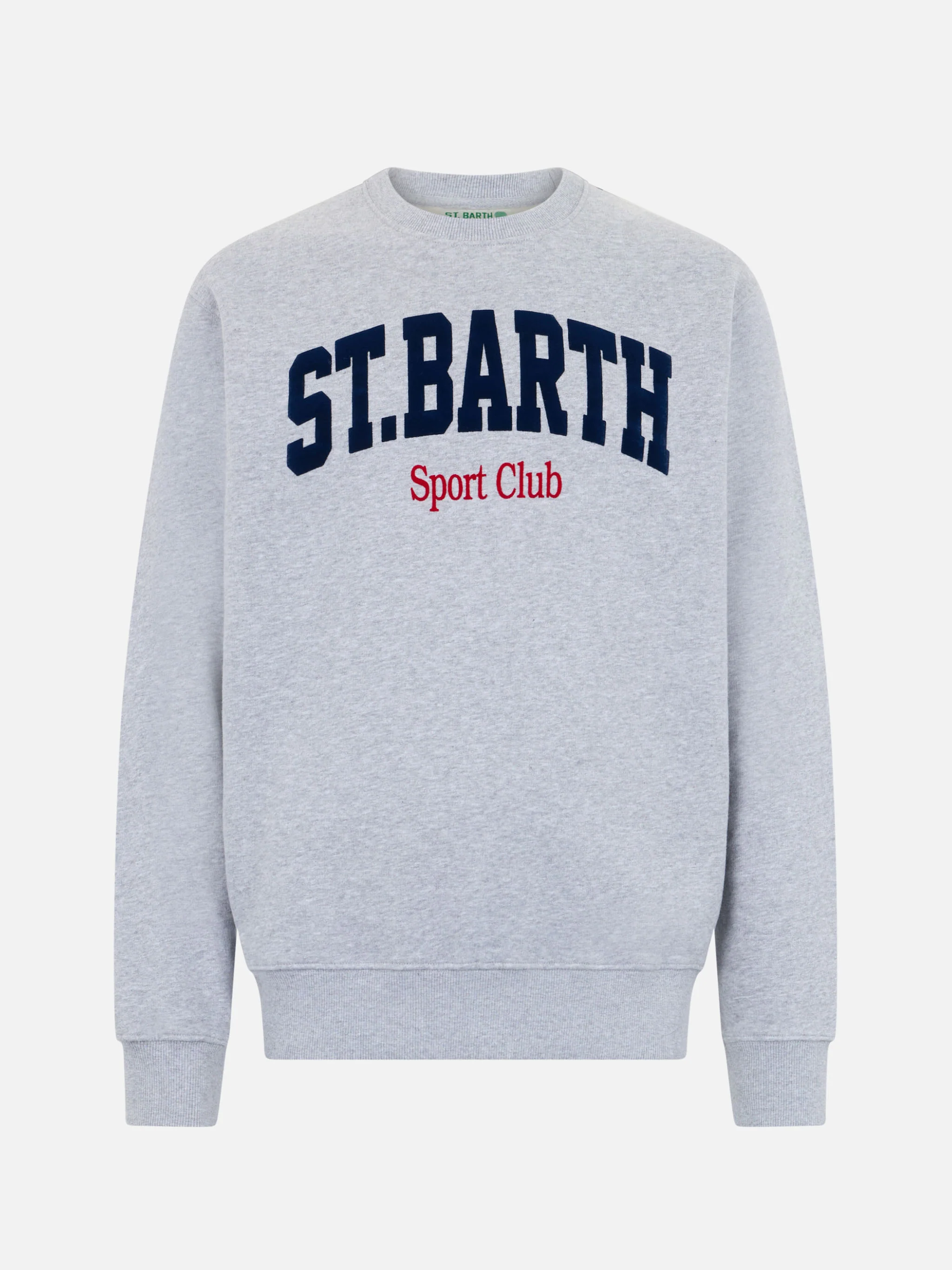 Felpa Soho stampa St. Barth sport club grigio mélange - Image 3