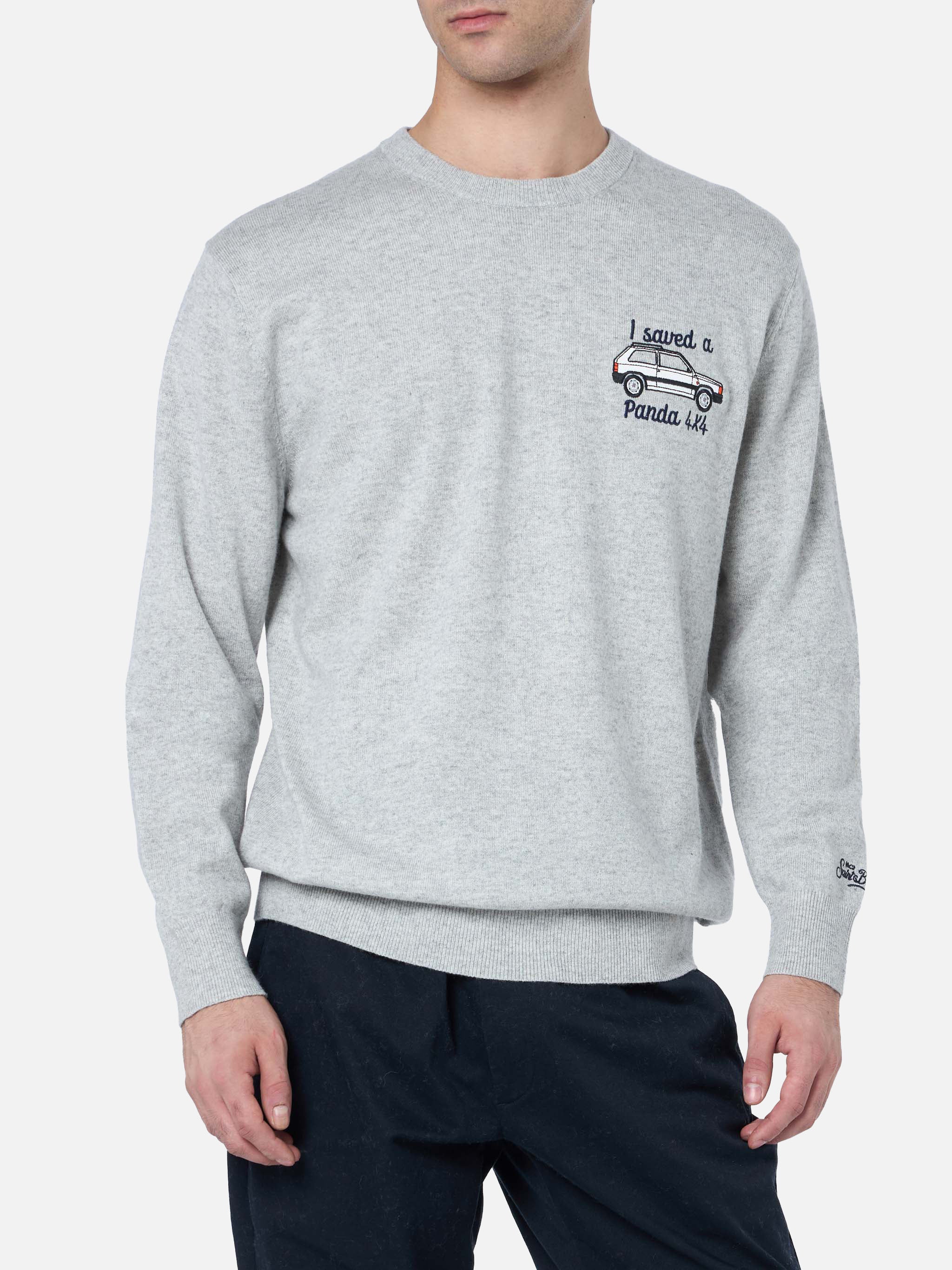 Maglione girocollo Heron con ricamo I saved a Panda 4x4 | FIAT PANDA SPECIAL EDITION - Image 2