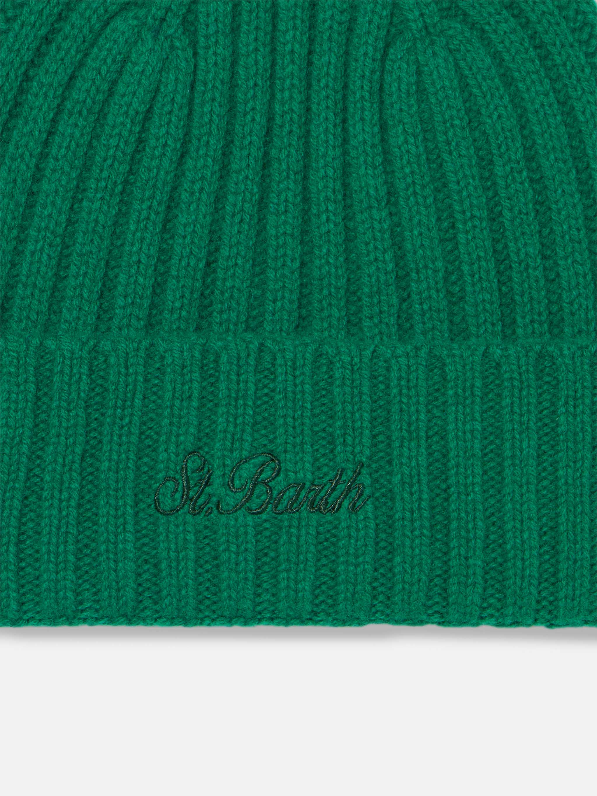 Berretto Wengen ricamo St. Barth verde - Image 3