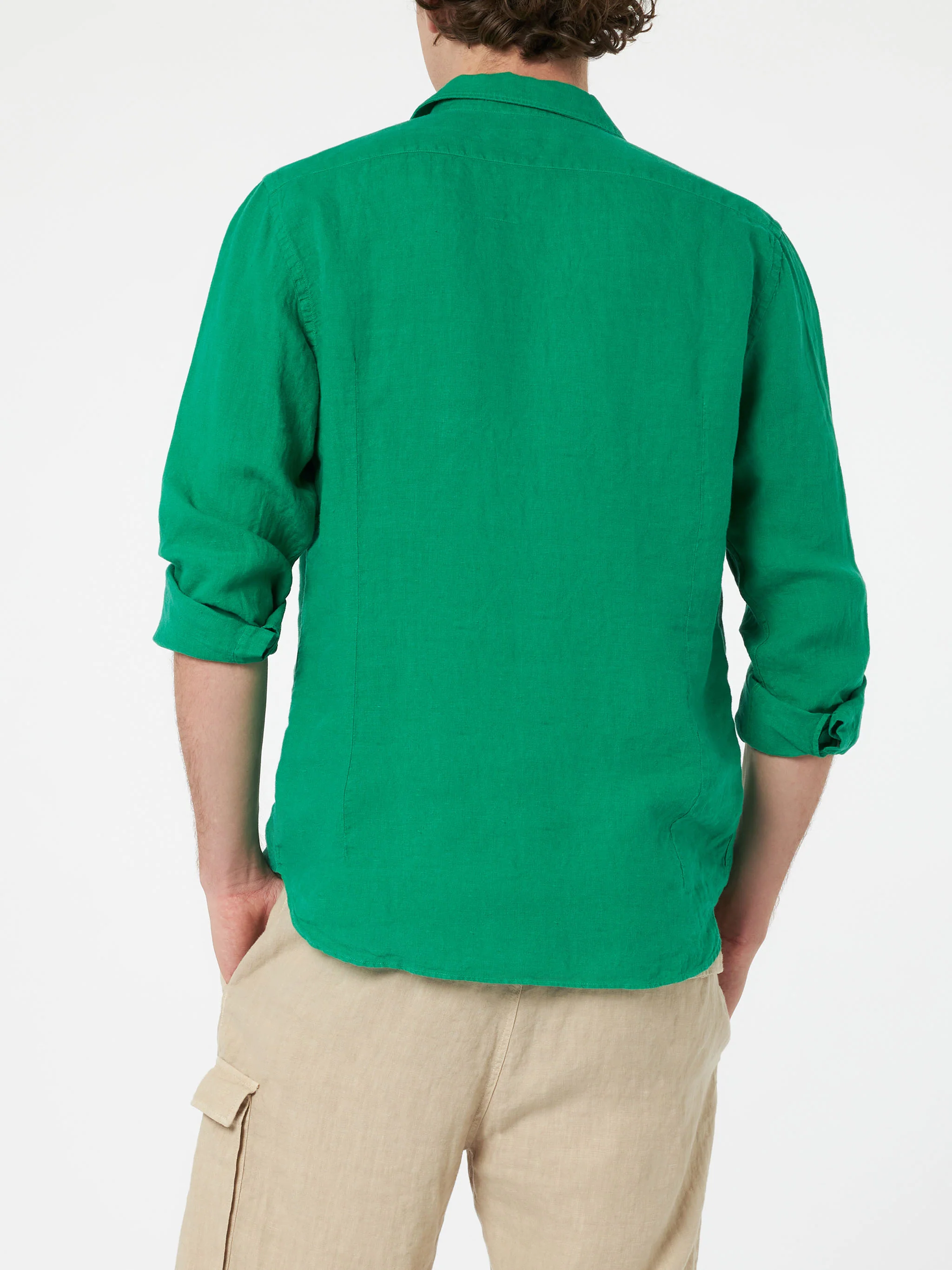 Camicia Pamplona in lino verde - Image 2