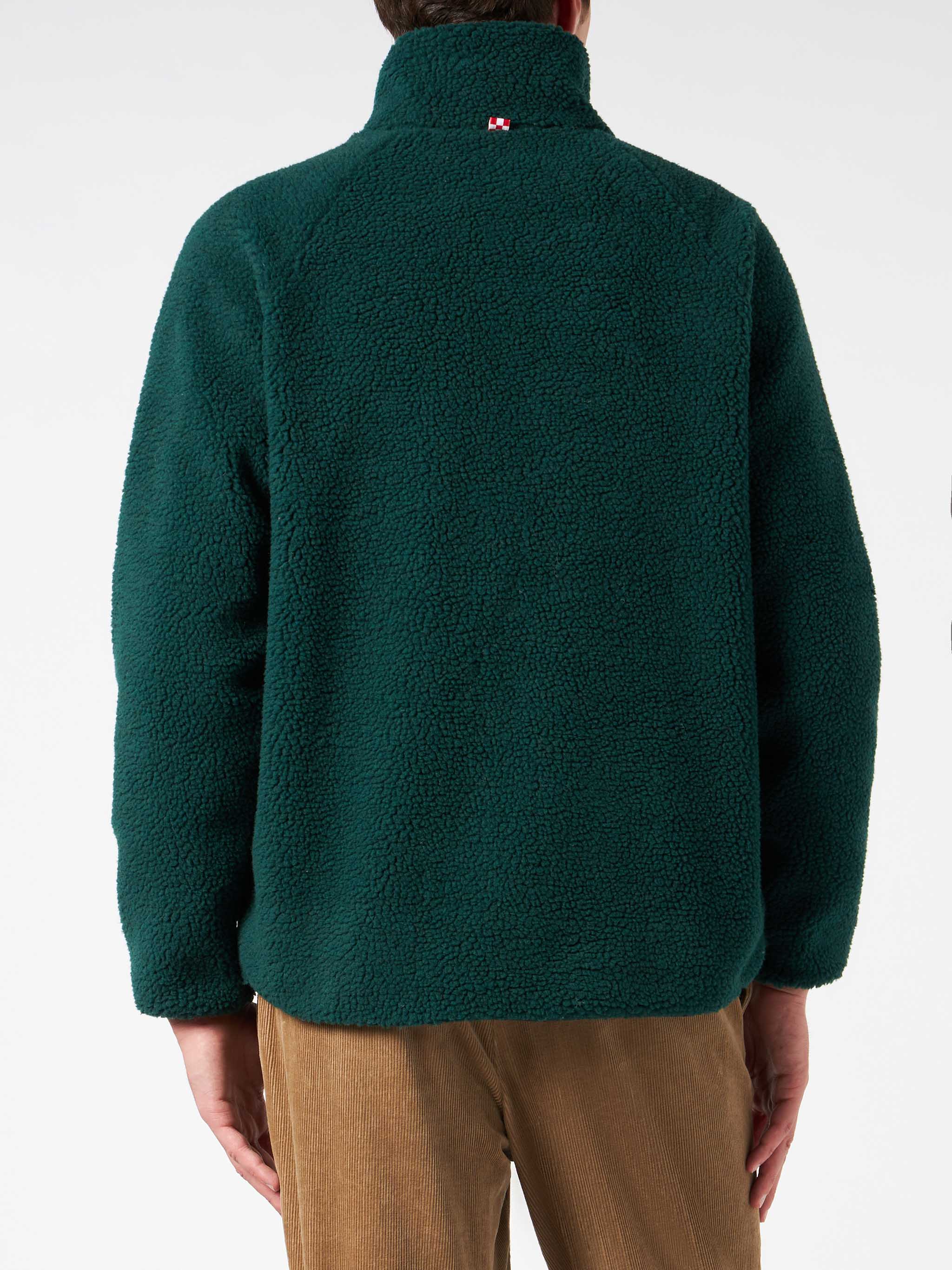 Giacca Keystone sherpa verde con tasche pied de poule - Image 3