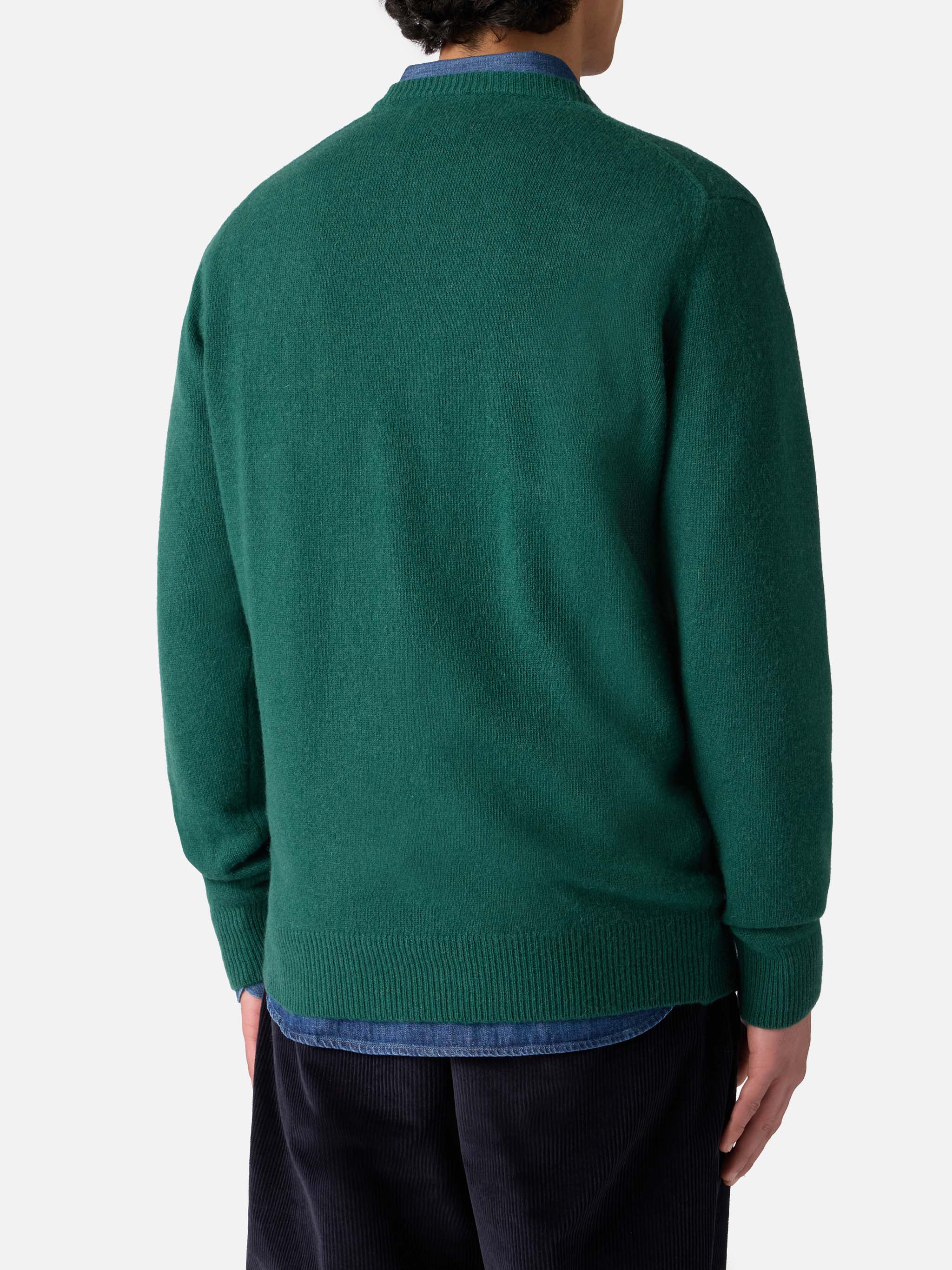 Maglione verde Heron con ricamo Non sarà un'avventura - Image 3
