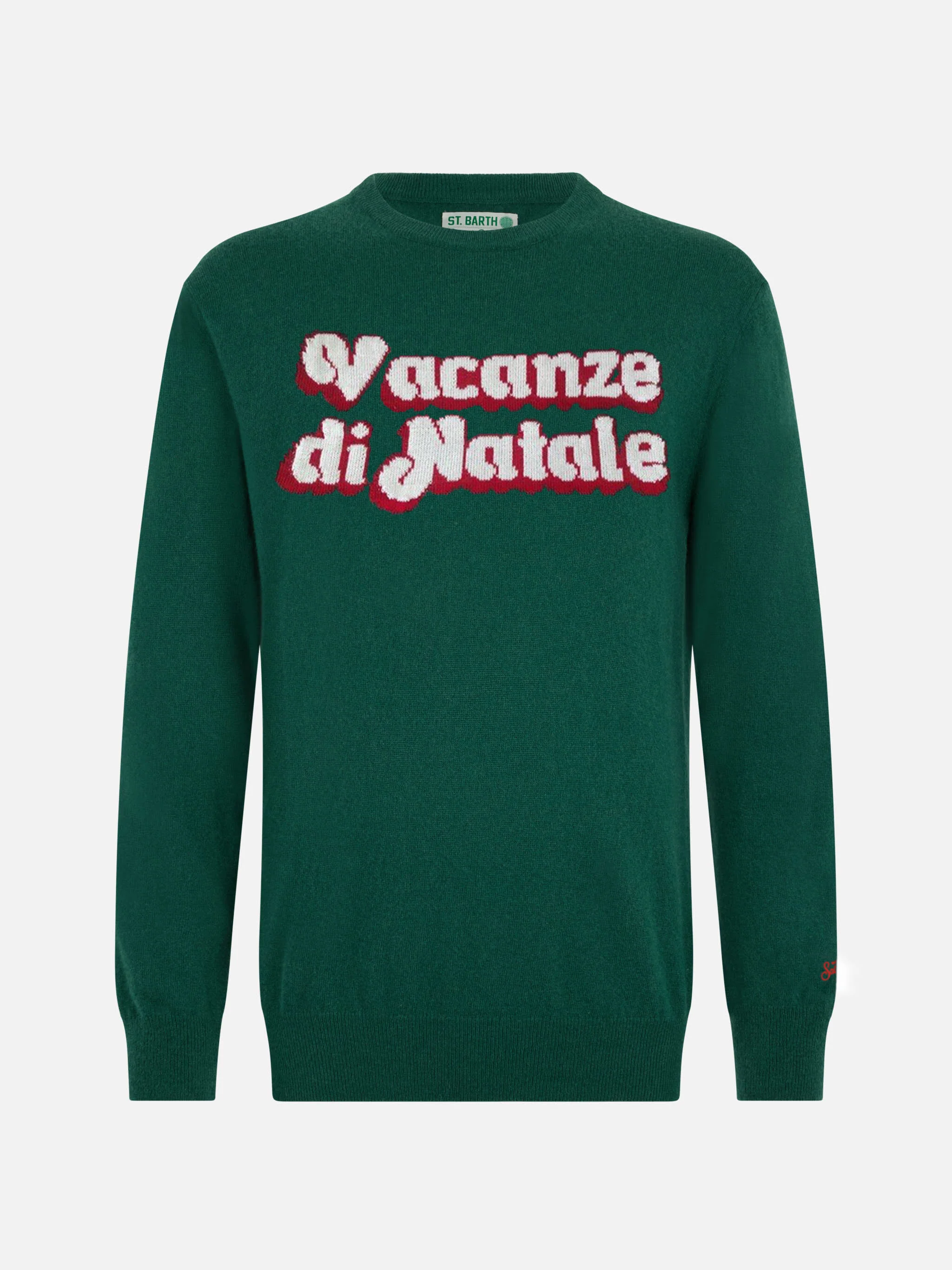 Girocollo verde Heron con jacquard Vacanze di Natale | VACANZE DI NATALE SPECIAL EDITION - Image 3