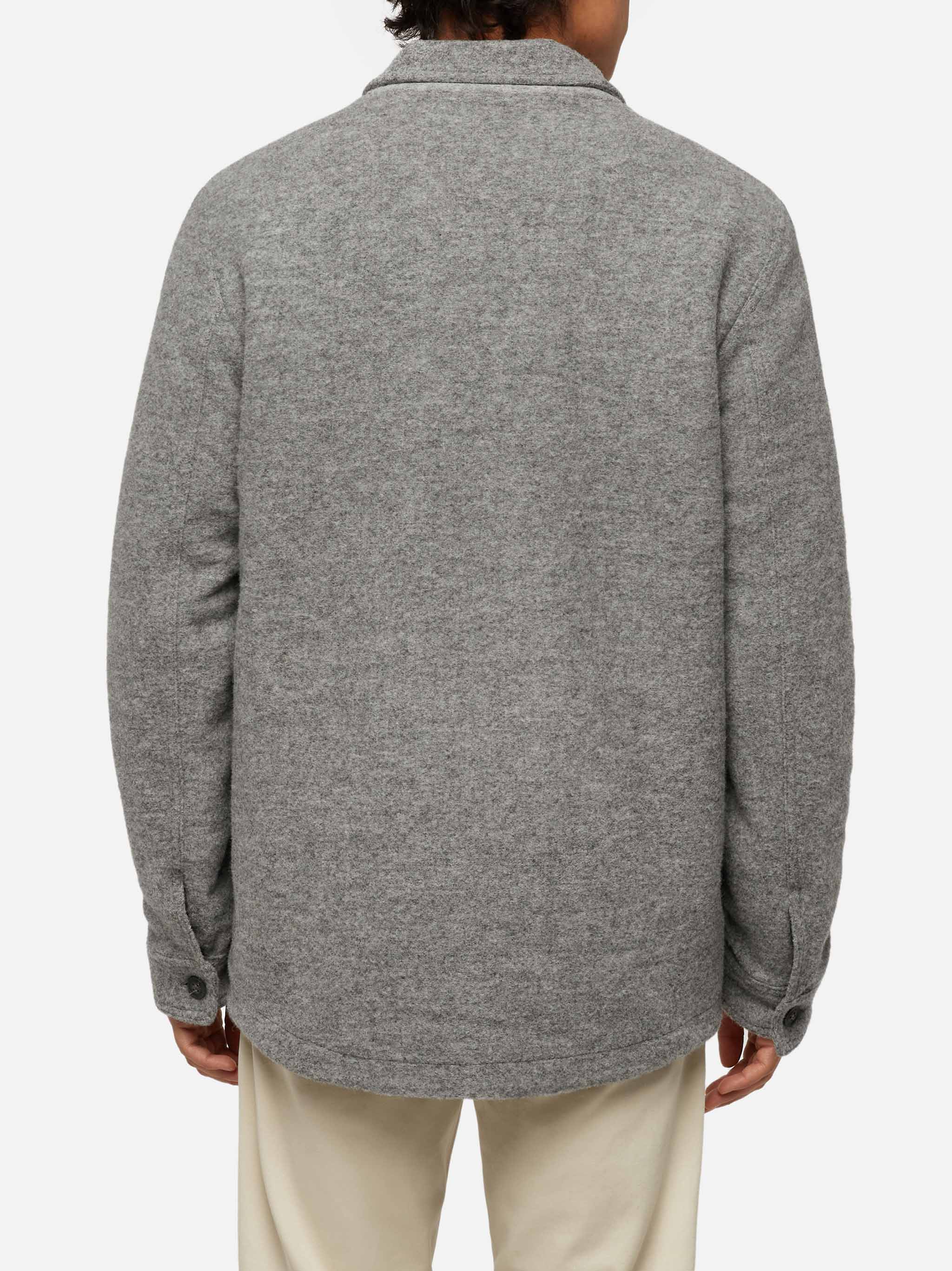 Giacca Landeck in misto lana grigio mélange tinta unita - Image 3
