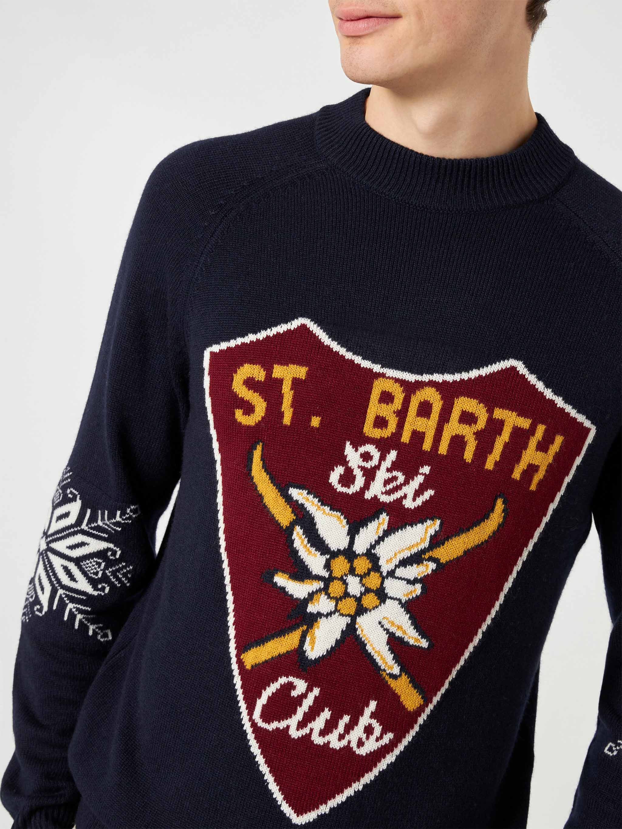 Maglione da uomo mezzo dolcevita con stampa Alpine jacquard - Image 2
