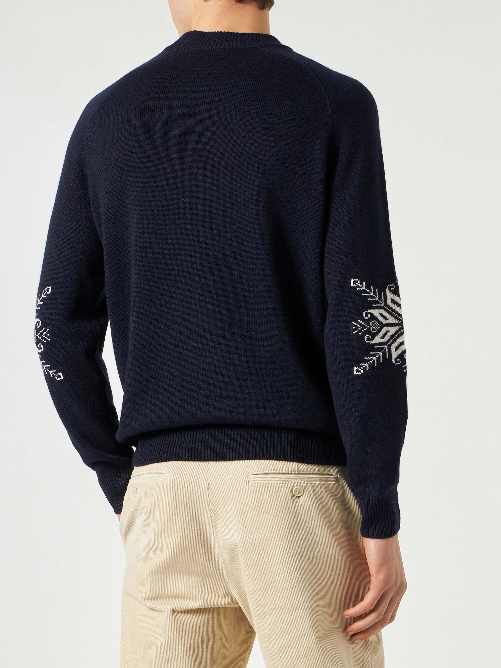 Maglione da uomo mezzo dolcevita con stampa Alpine jacquard - Image 3