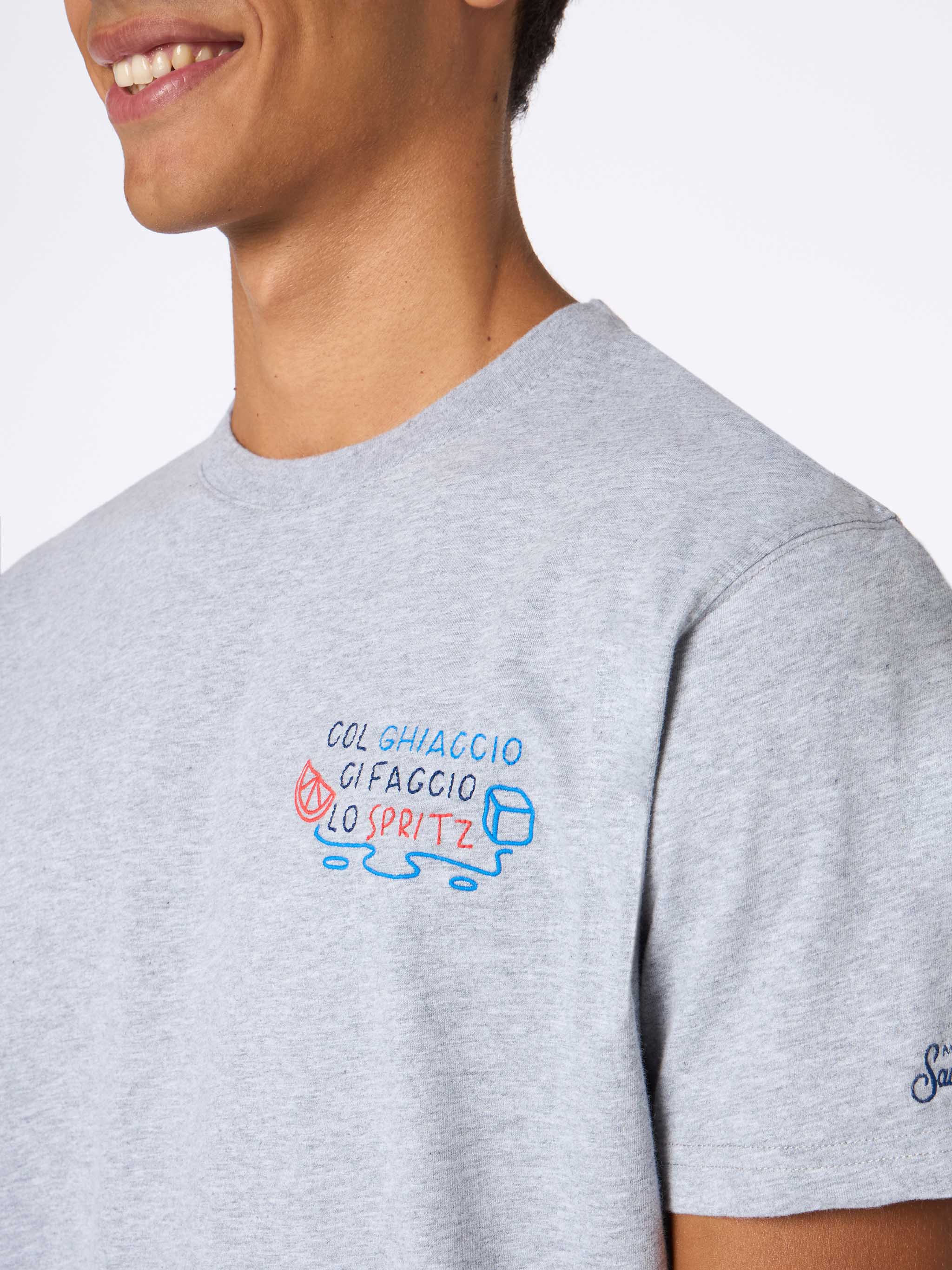 T-shirt Arnott con ricamo Col ghiaccio ci faccio lo Spritz | Special Edition - Image 4