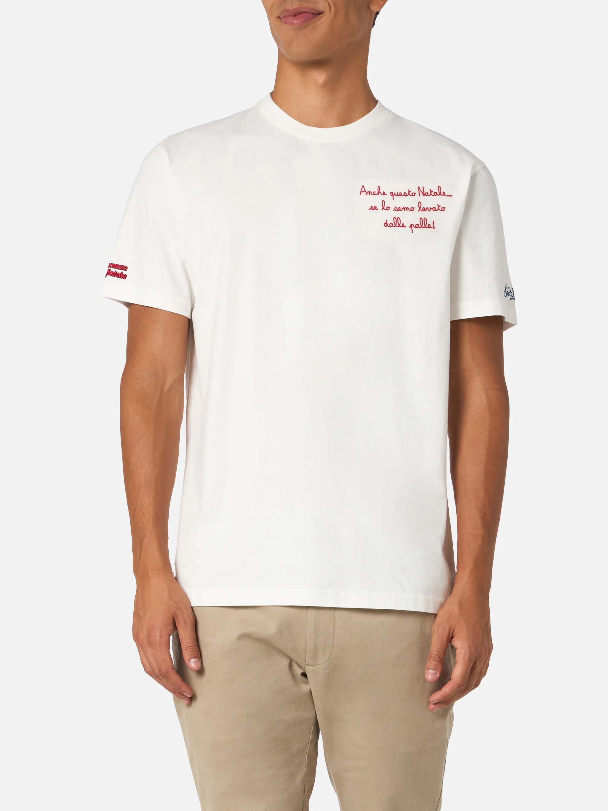 T-shirt Arnott in cotone pesante ricamo Anche questo Natale | Special Edition - Image 3