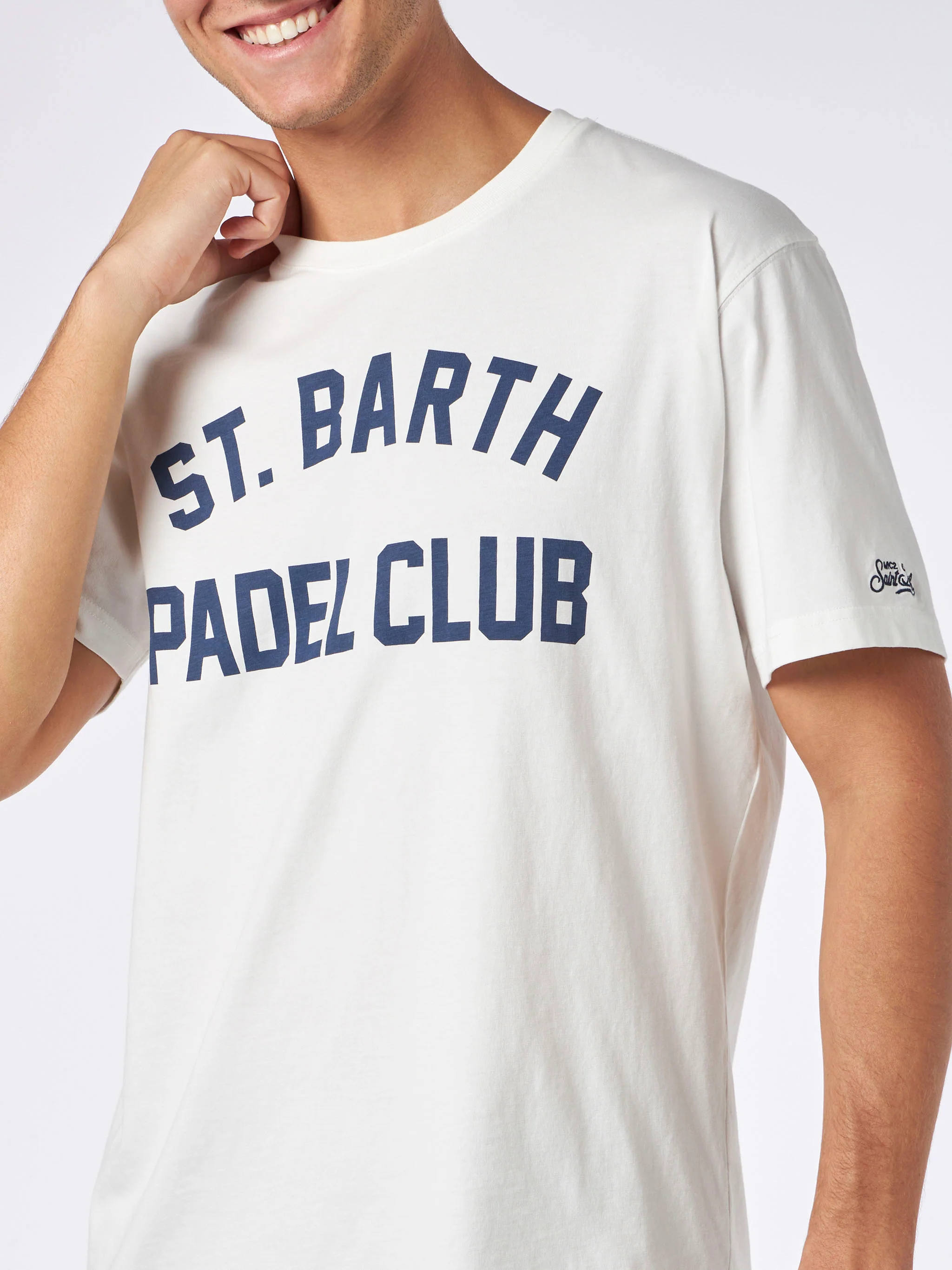 T-shirt Arnott in cotone pesante con stampa St. Barth Padel Club - Image 2
