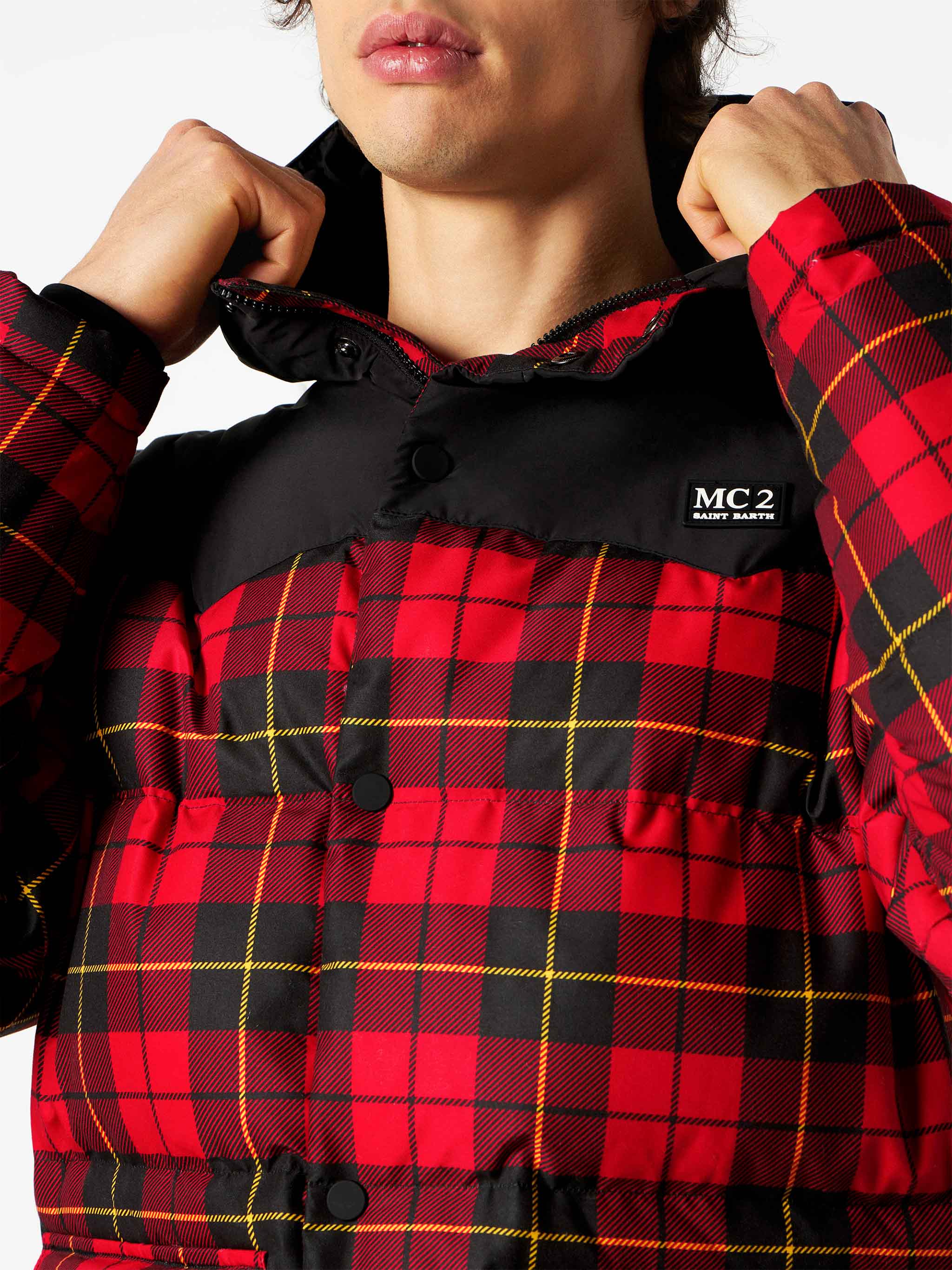 Piumino Baxter Tex stampa tartan rosso - Image 2