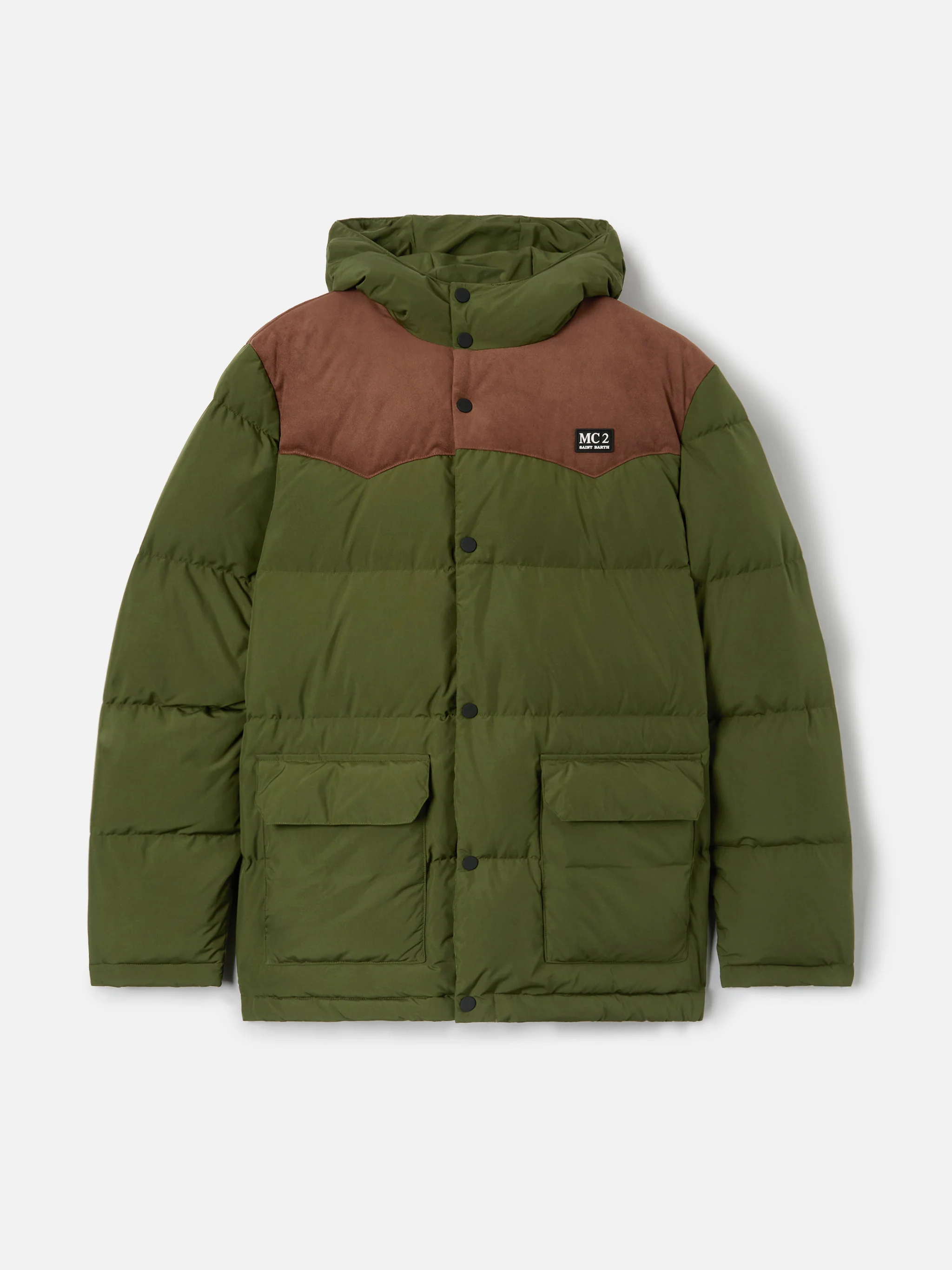 Piumino Baxter verde militare con cappuccio - Image 7