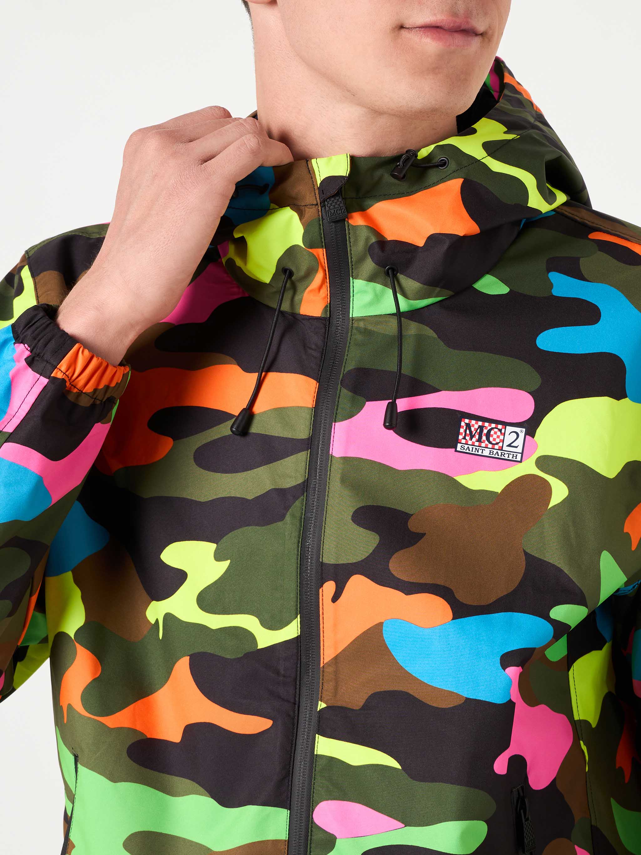 Giacca antivento Kauris fantasia camouflage fluo - Image 2