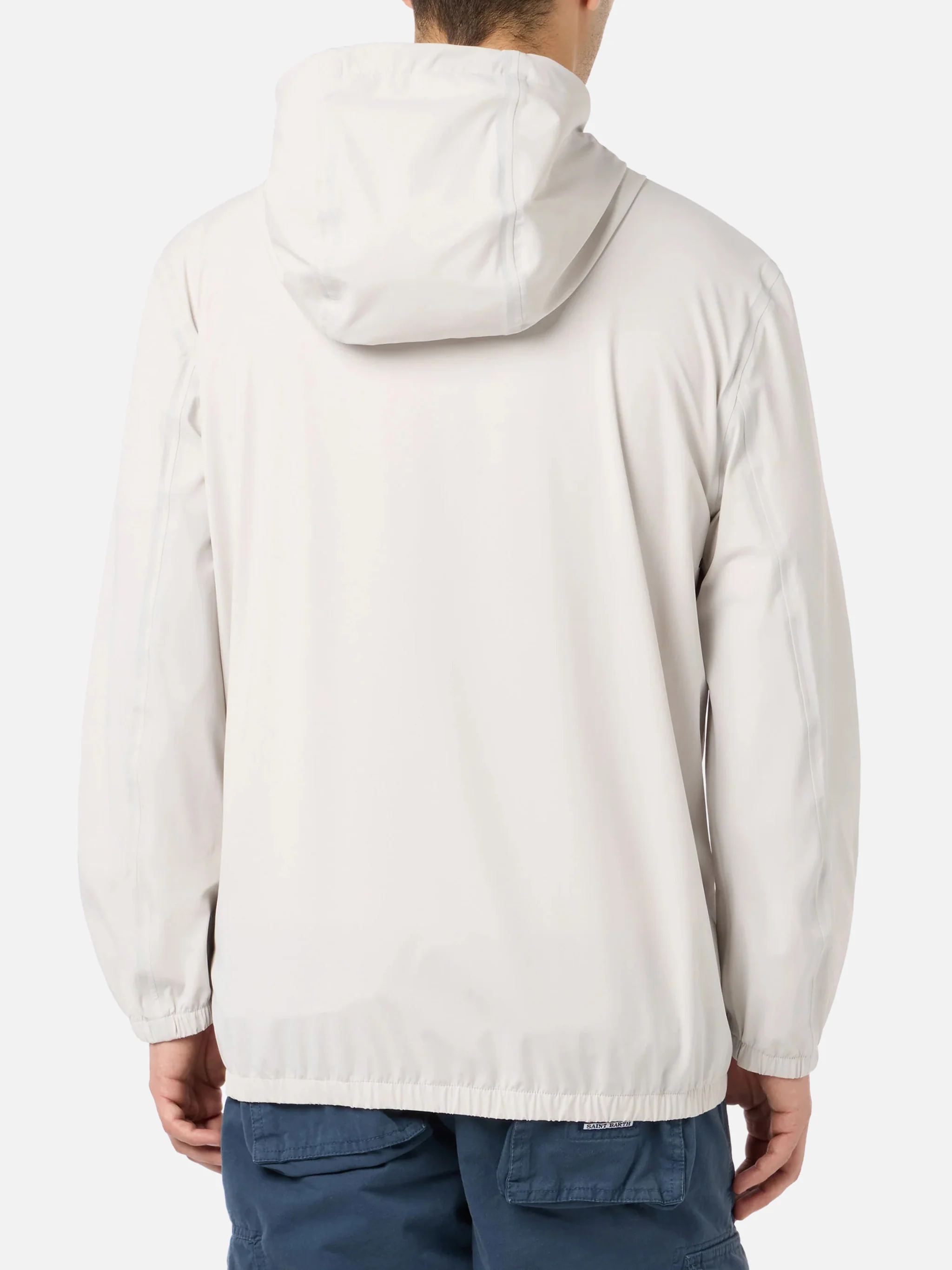 Giacca Sloop in tessuto tecnico elasticizzato bianco ghiaccio tinta unita - Image 3