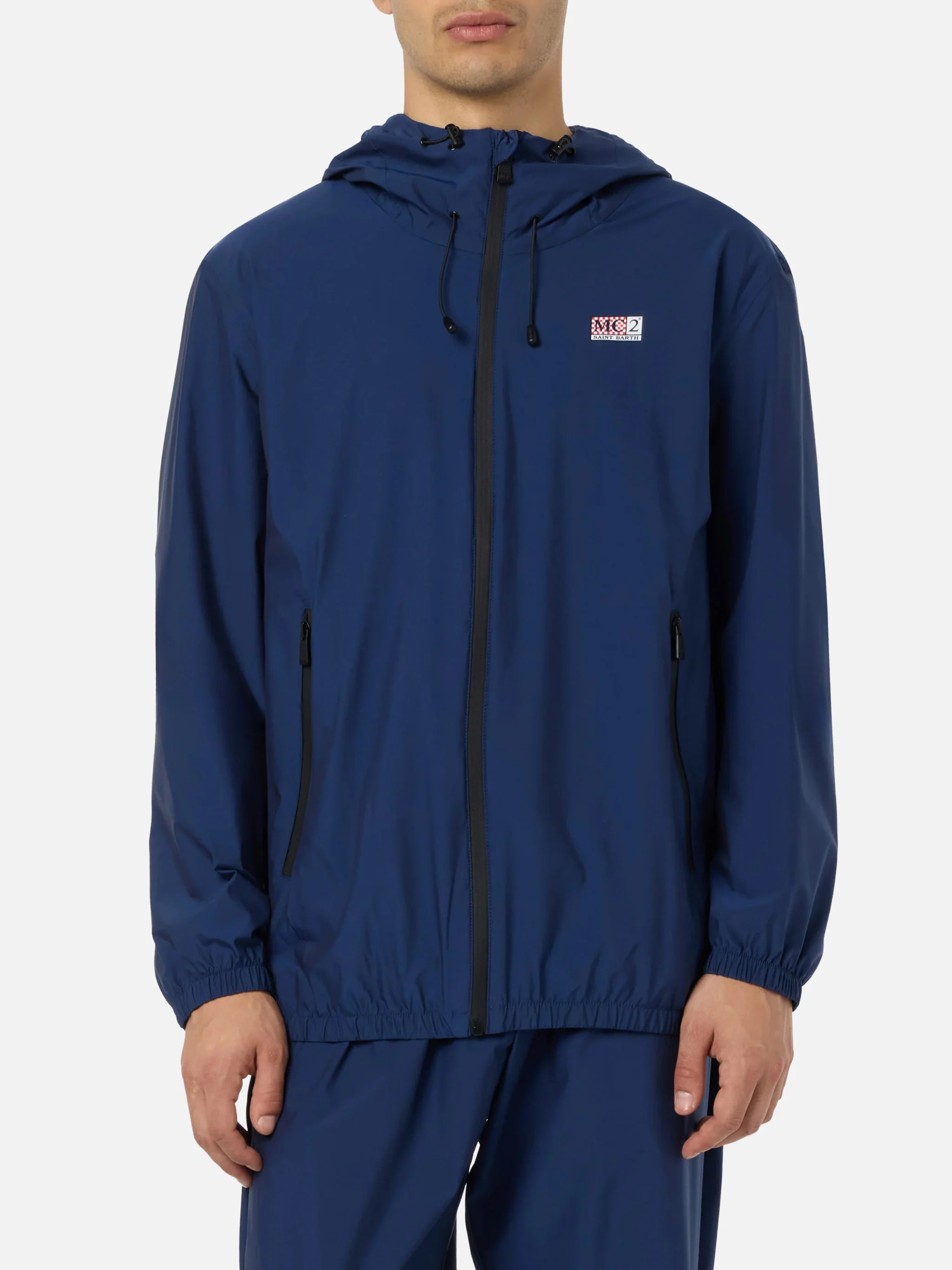 Giacca Sloop in tessuto tecnico Solaro blu navy tinta unita