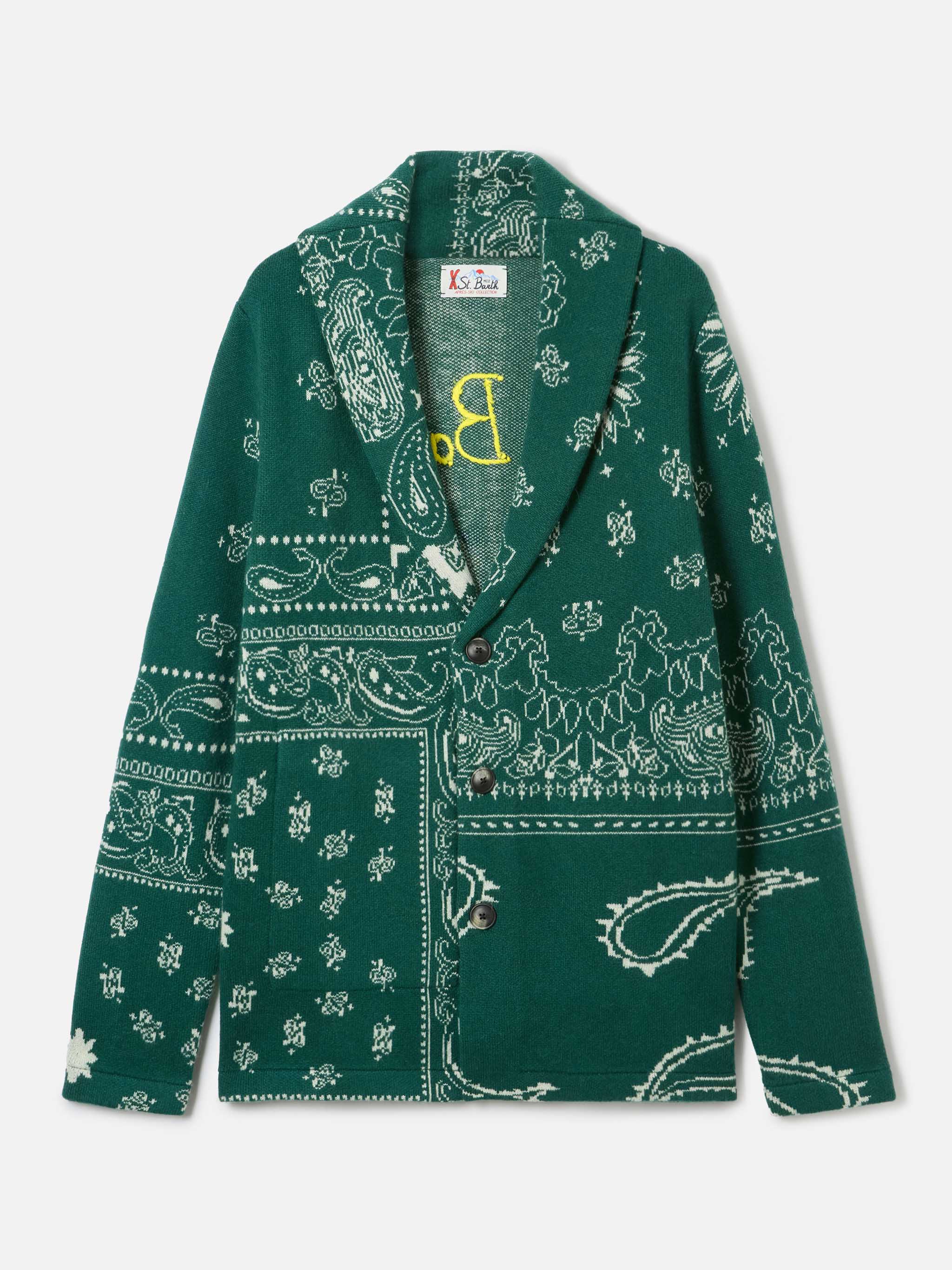 Giacca Max in maglia con jacquard bandana e ricamo - Image 5