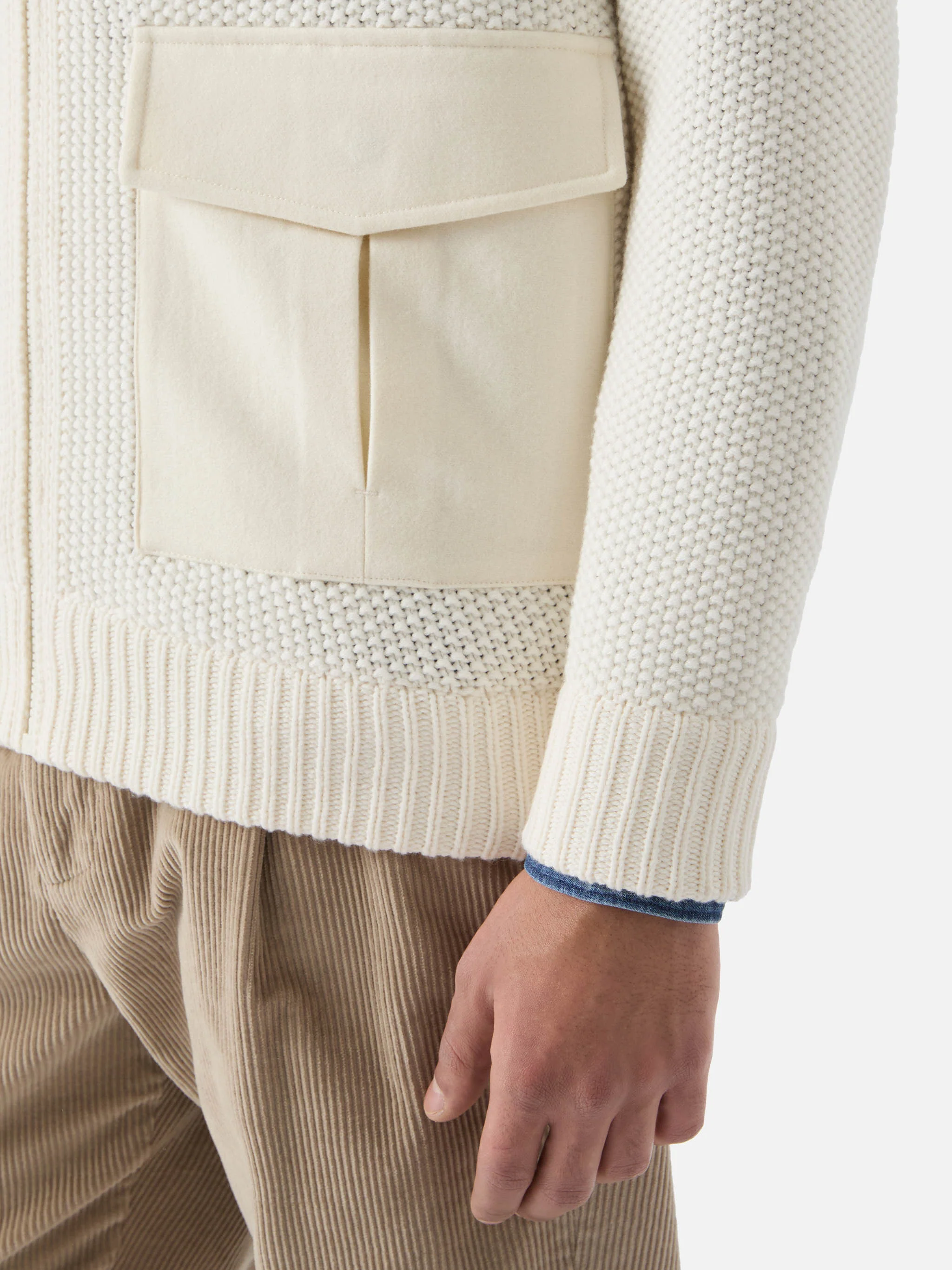 Bomber in maglia Anermatt con tasche in feltro - Image 4