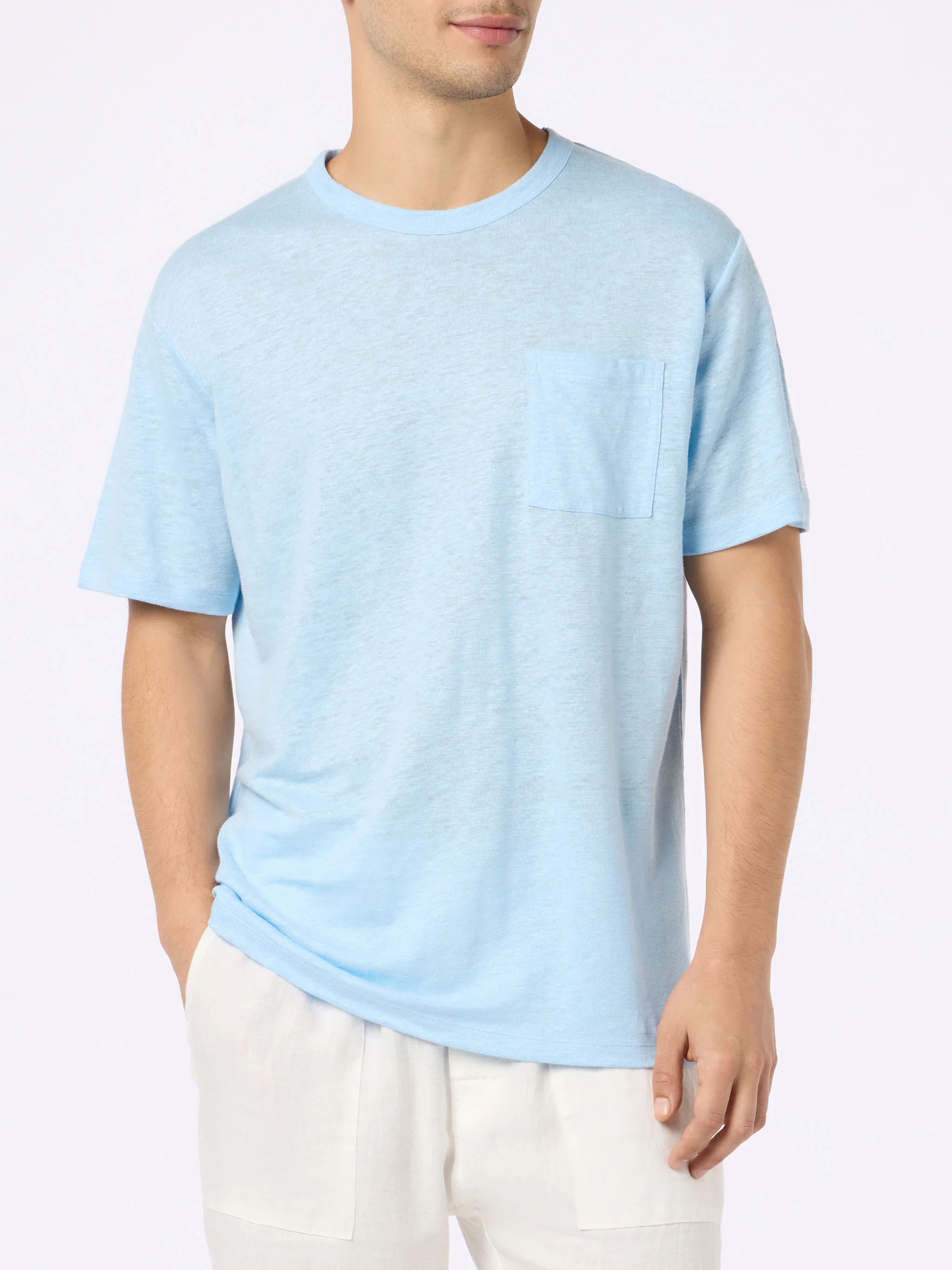 T-shirt Ecstasea in lino jersey azzurra - Image 3