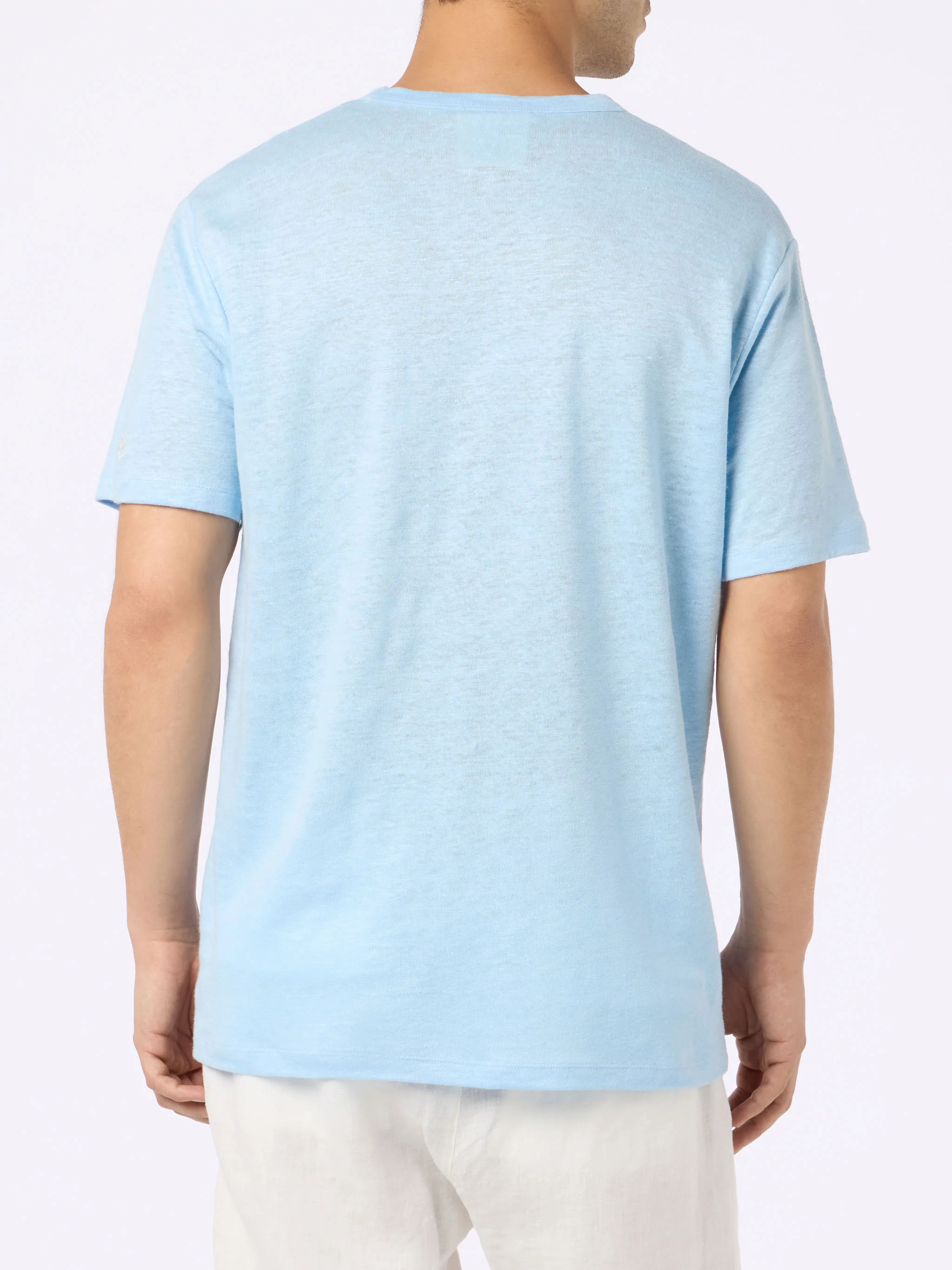T-shirt Ecstasea in lino jersey azzurra - Image 4