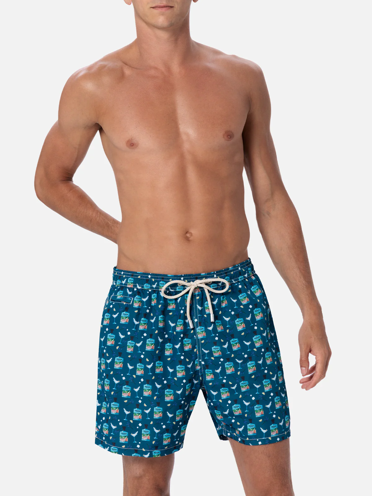 Costume da bagno in tessuto leggero con stampa cocktail Portofino Gin | PORTOFINO DRY GIN EDIZIONE SPECIALE - Image 3