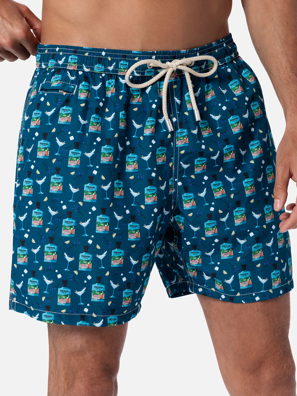 Costume da bagno in tessuto leggero con stampa cocktail Portofino Gin | PORTOFINO DRY GIN EDIZIONE SPECIALE - Image 4