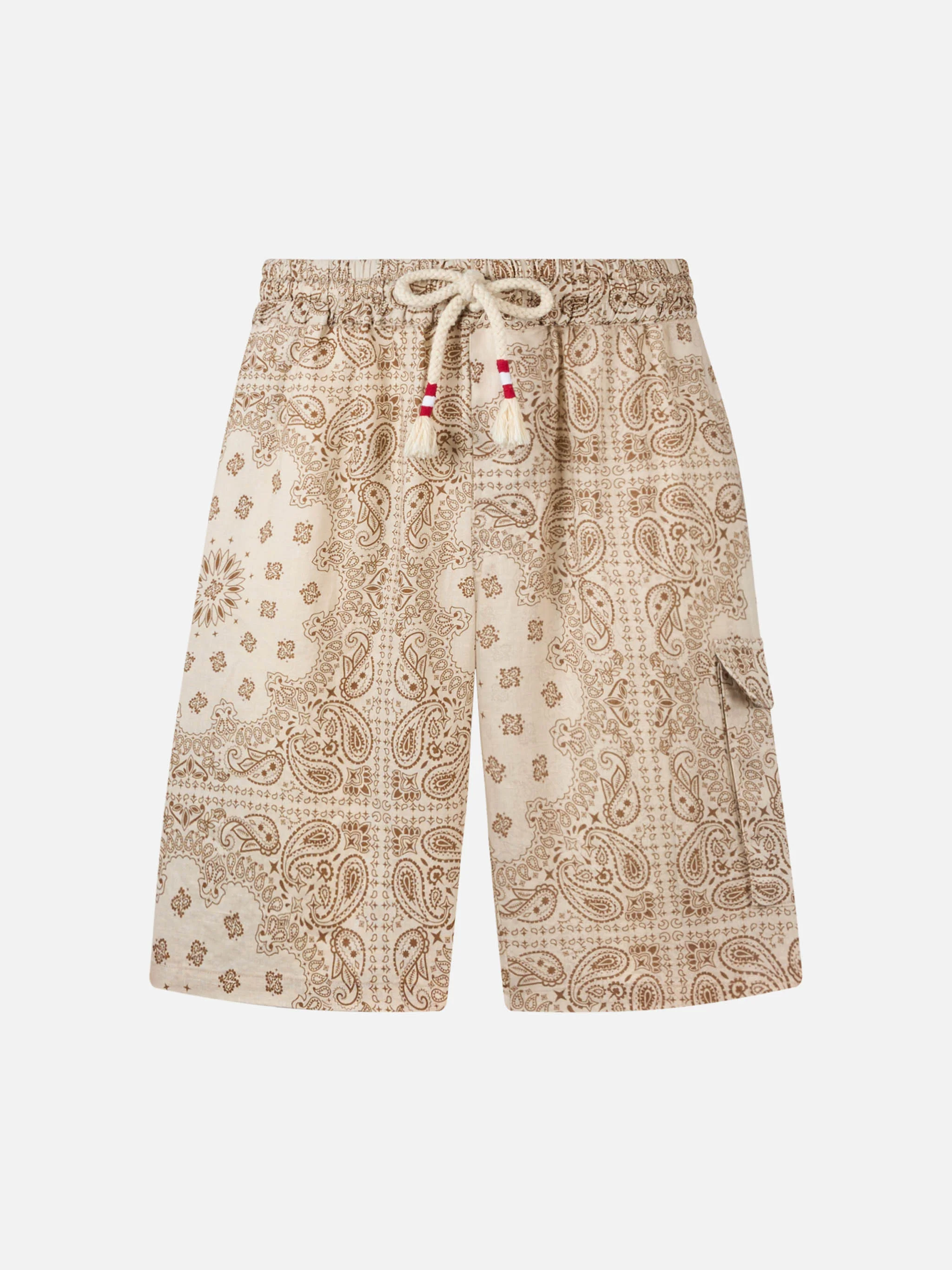 Bermuda Marseille in lino stampa bandana - Image 4