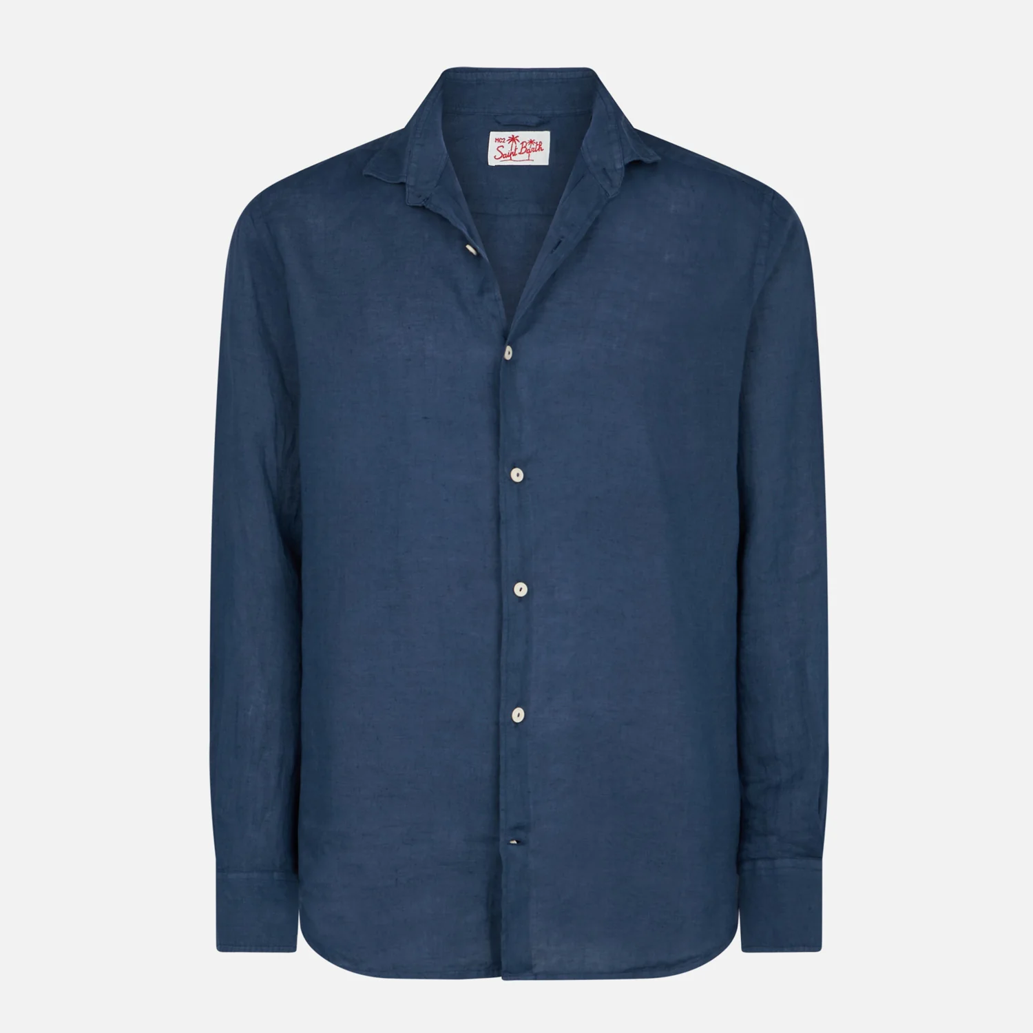 Camicia Pamplona in lino blu navy - Image 4