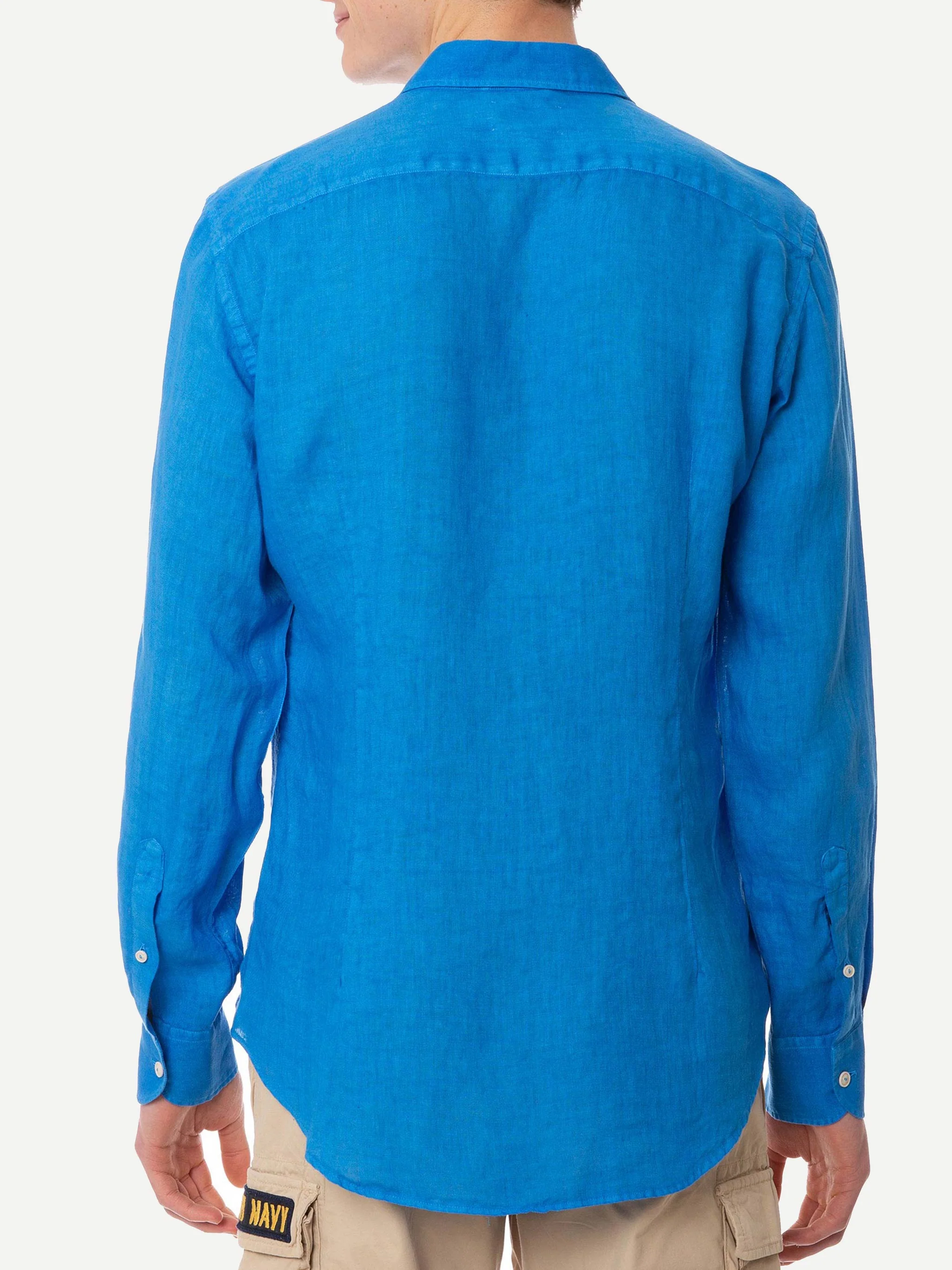 Camicia Pamplona in lino bluette - Image 3