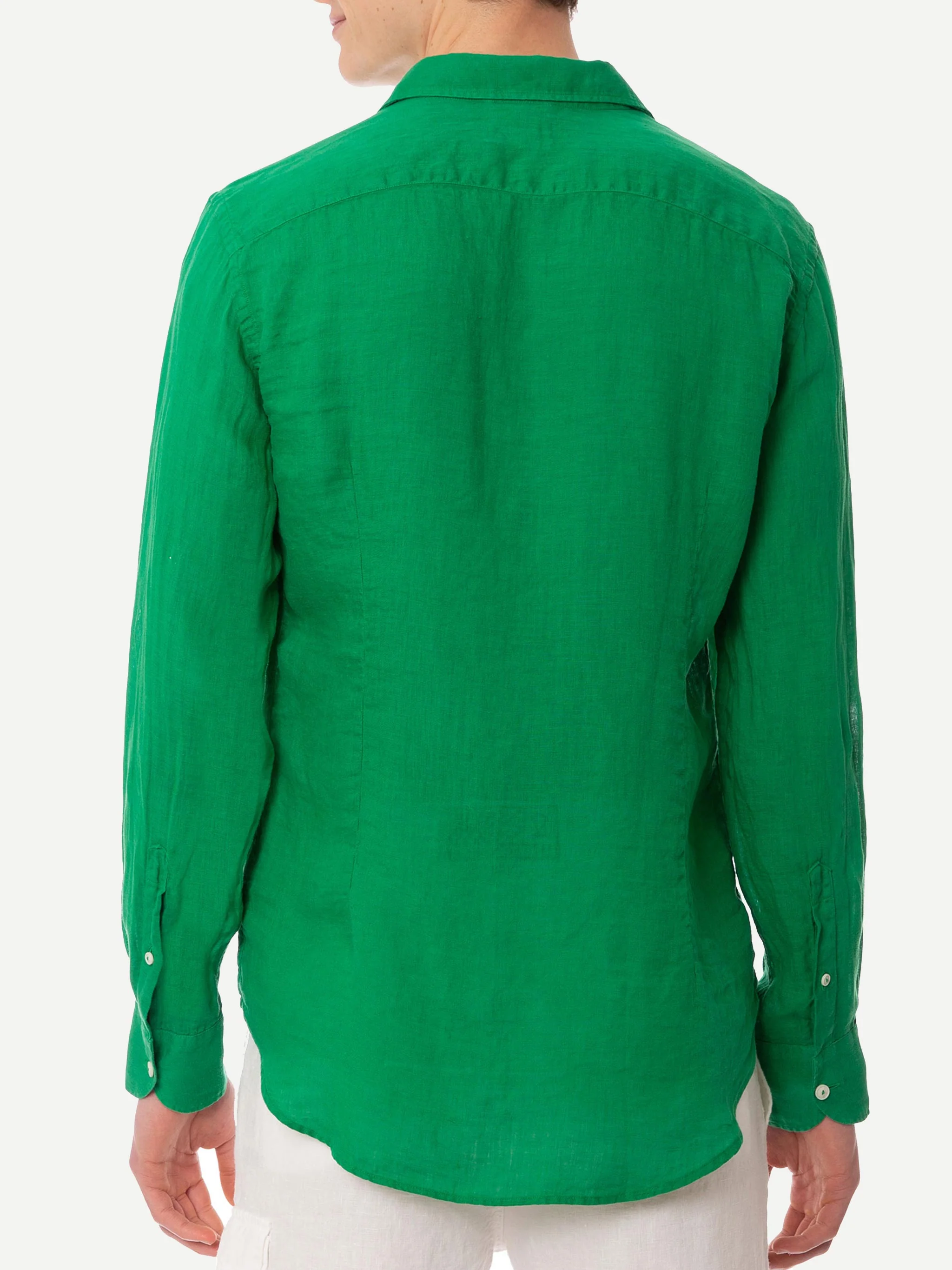 Camicia Pamplona in lino verde - Image 3