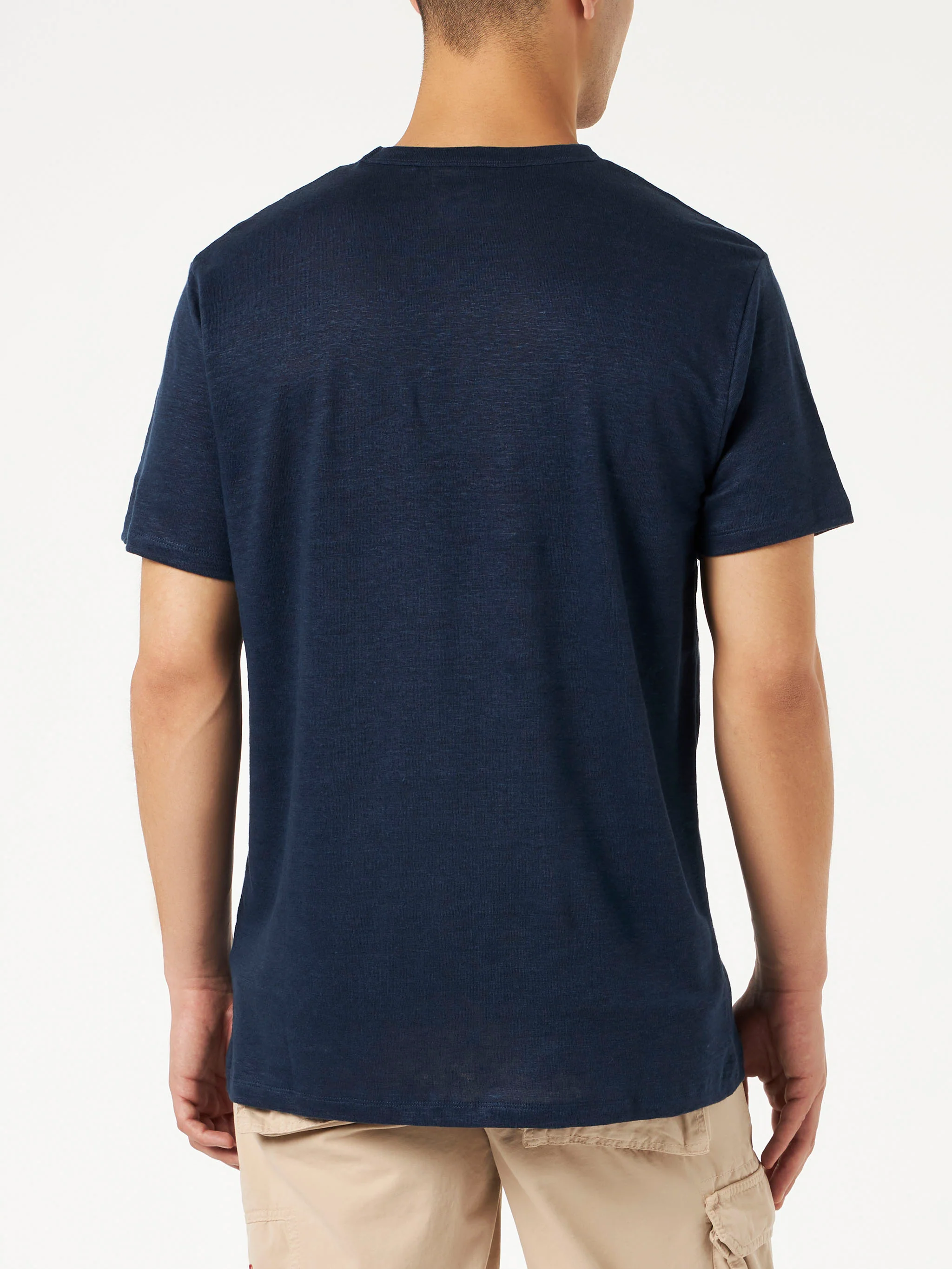 T-shirt Ecstasea in lino blu navy - Image 4
