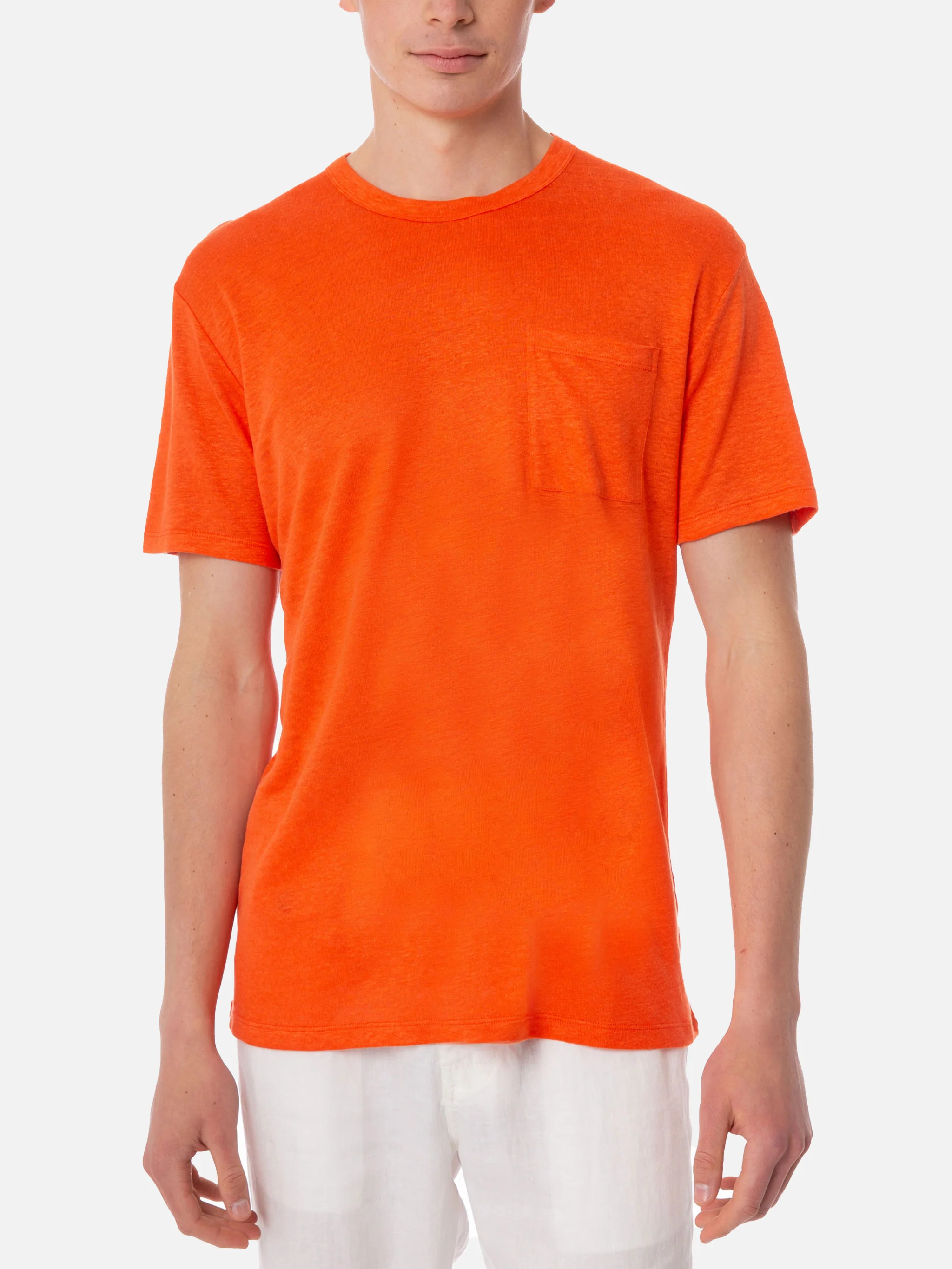 T-shirt Ecstasea in lino arancione - Image 3
