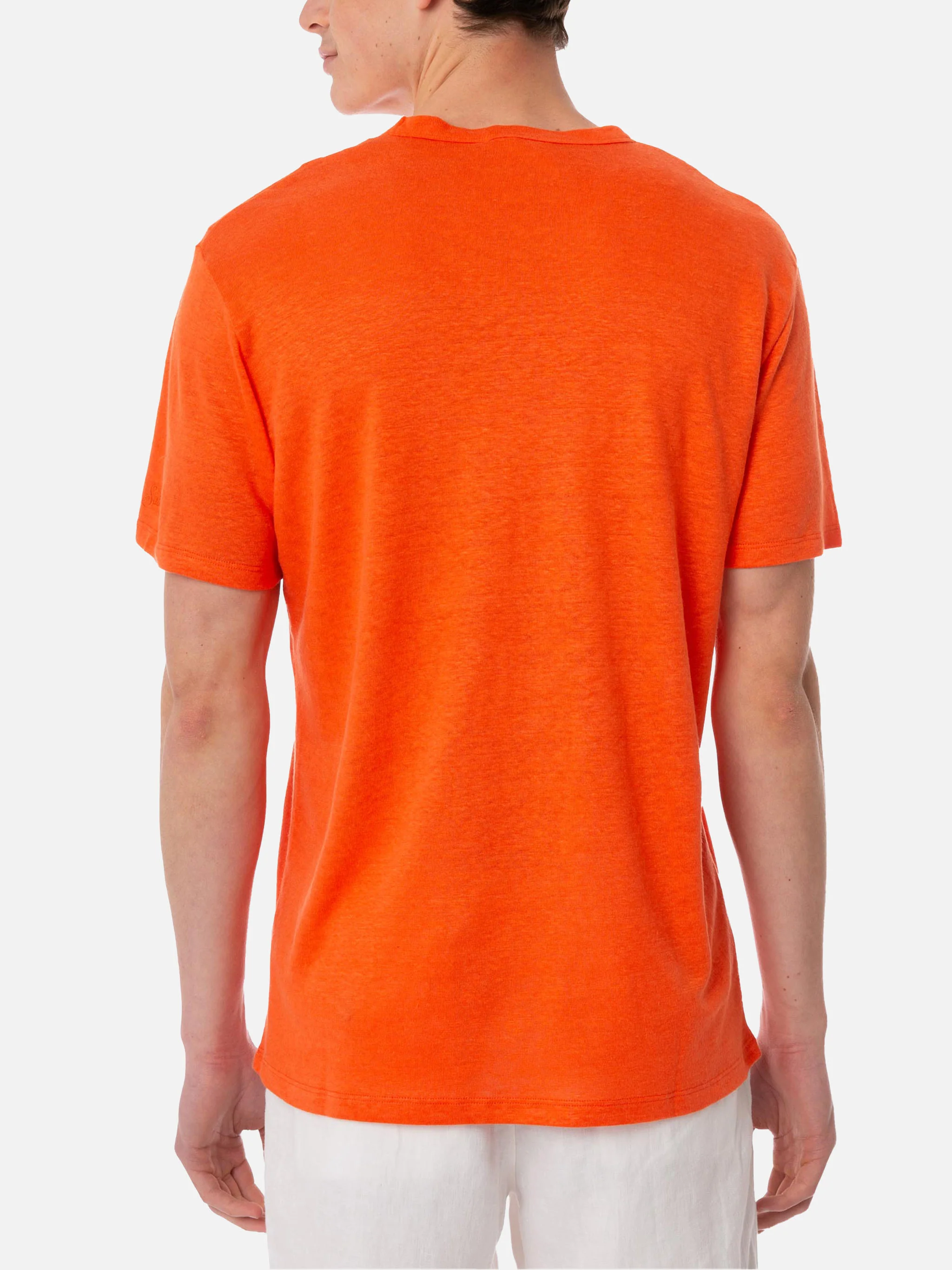T-shirt Ecstasea in lino arancione - Image 5