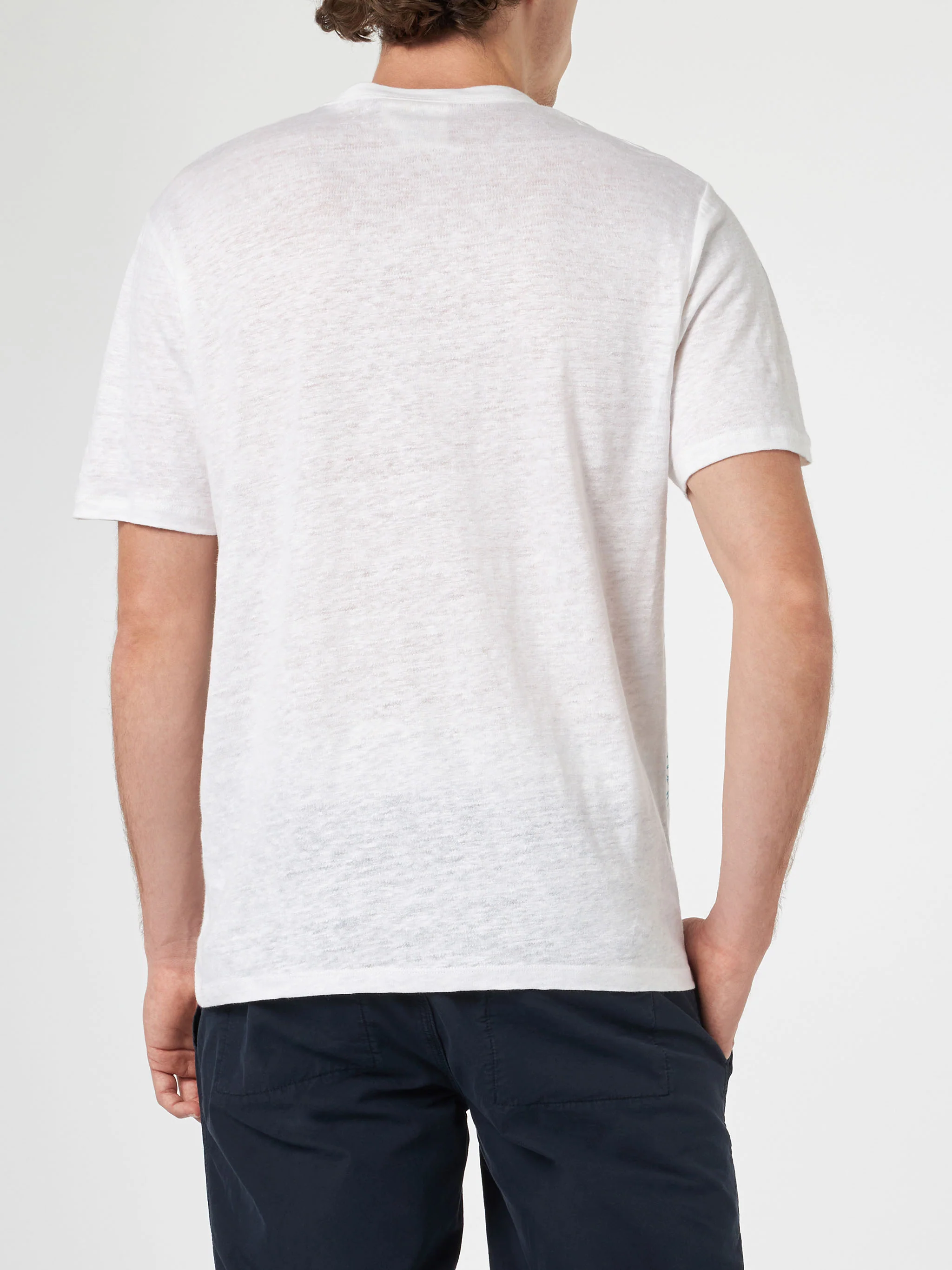 T-shirt Ecstasea in lino jersey con stampa Cannes - Image 4