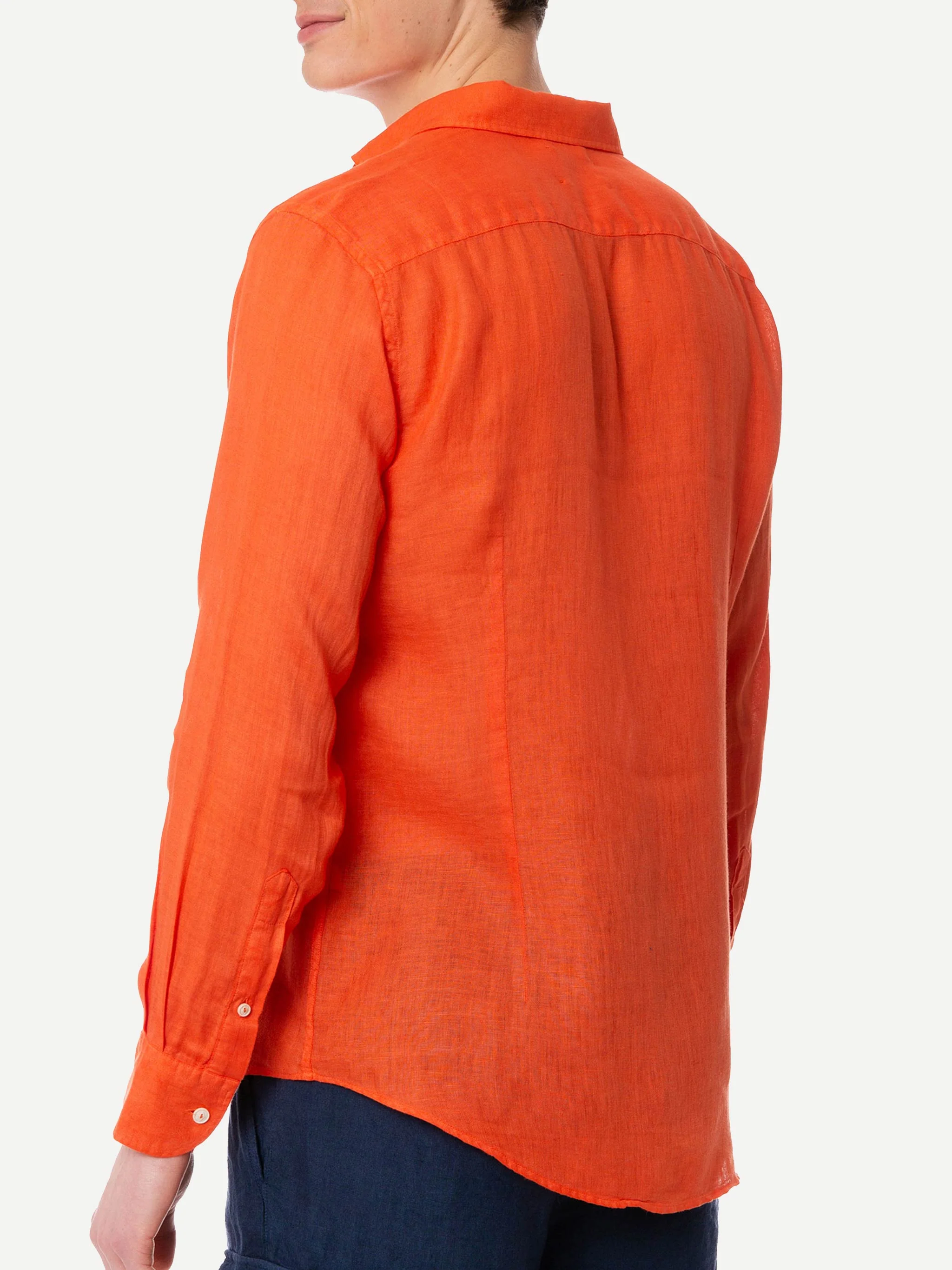 Camicia Pamplona in lino arancione - Image 3