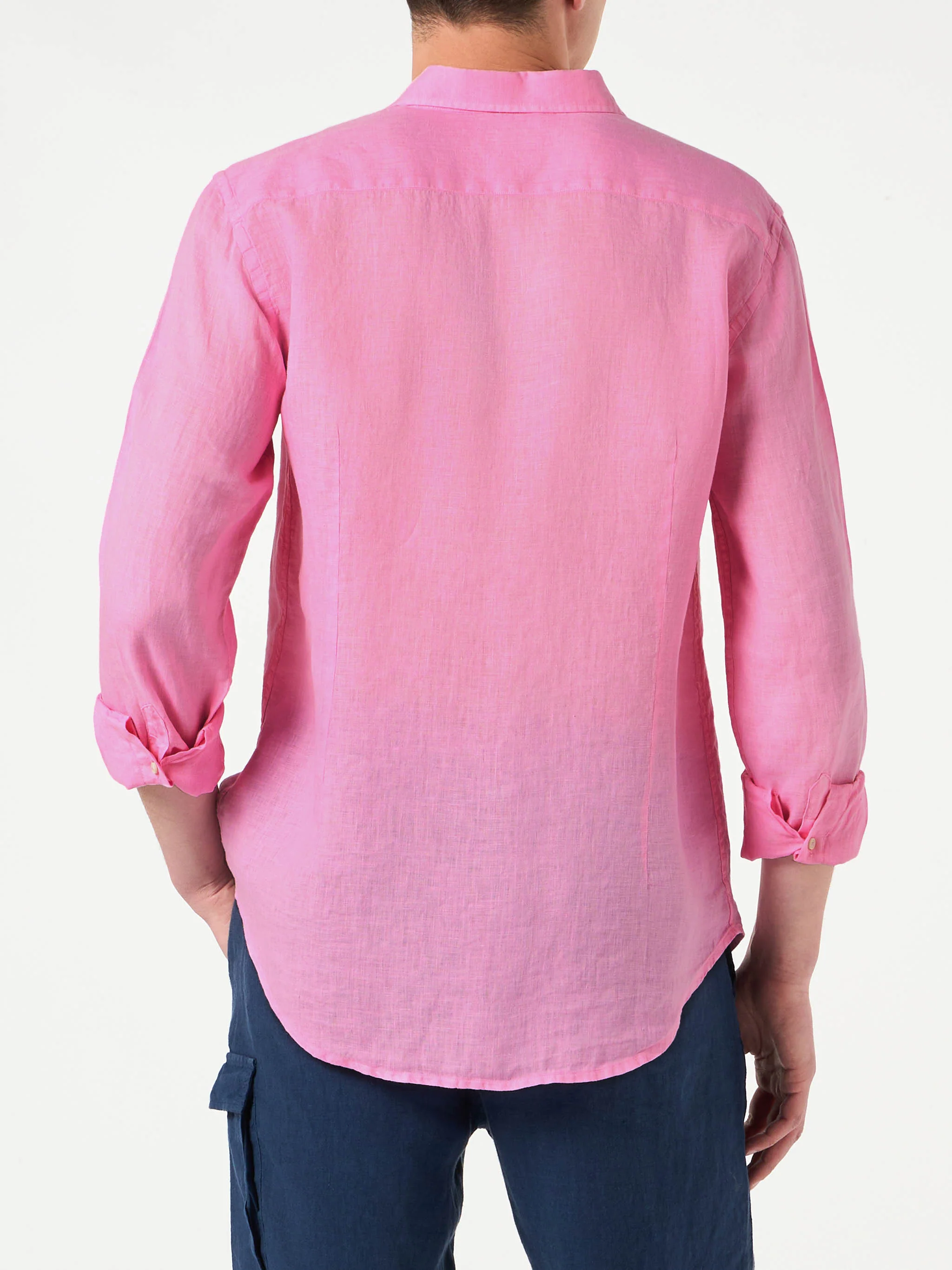 Camicia Pamplona in lino rosa - Image 3