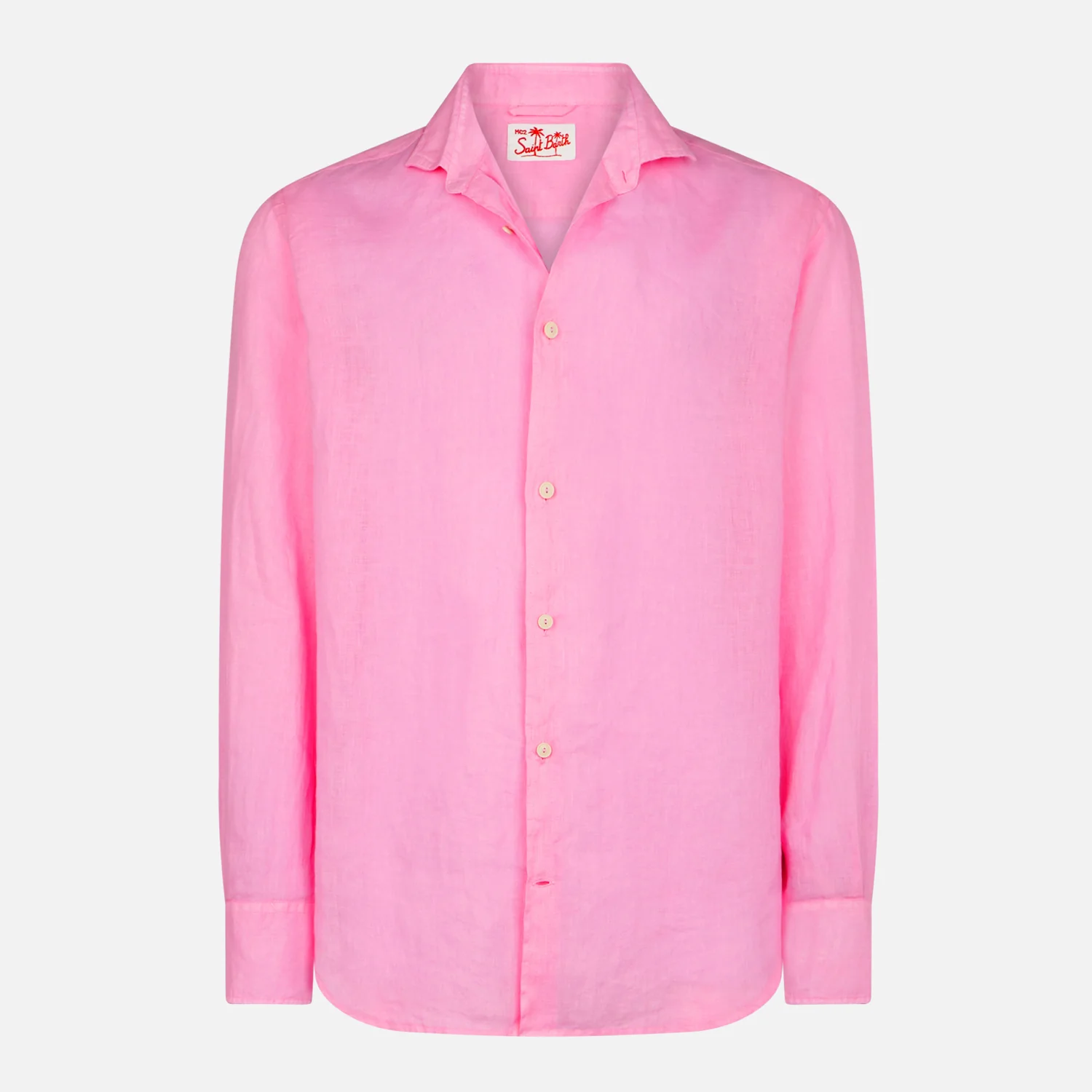 Camicia Pamplona in lino rosa - Image 4