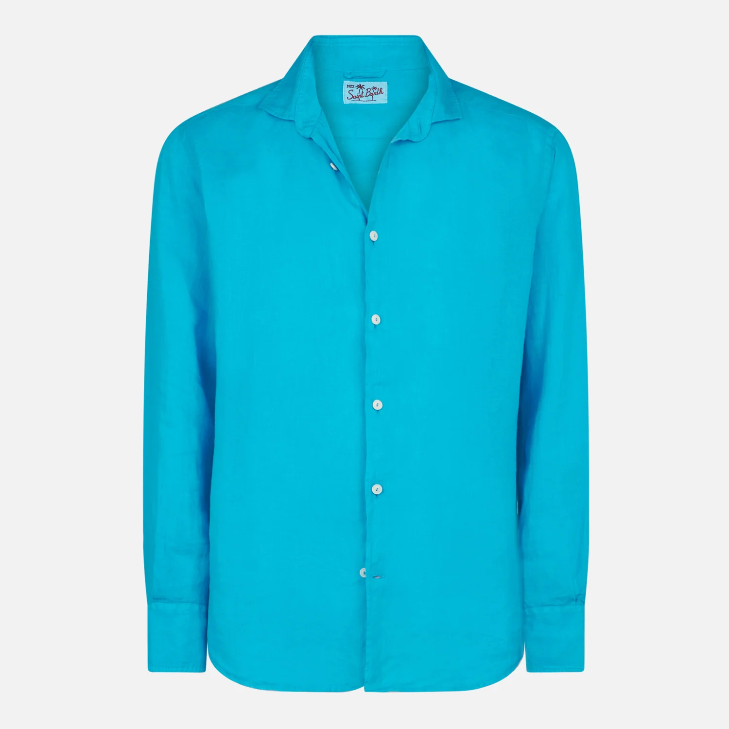 Camicia Pamplona in lino turchese - Image 4